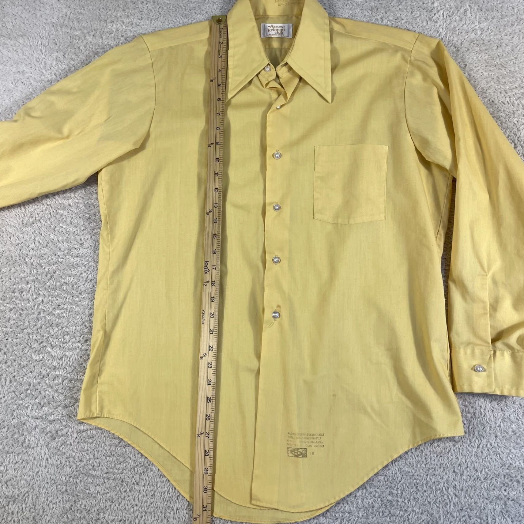Arrow VINTAGE Arrow Shirt Mens 15-33 Medium Golf Belmont Club Button Up Sanforized Regular Men Red Size US M / EU 48-50 / 2 - 5 Thumbnail