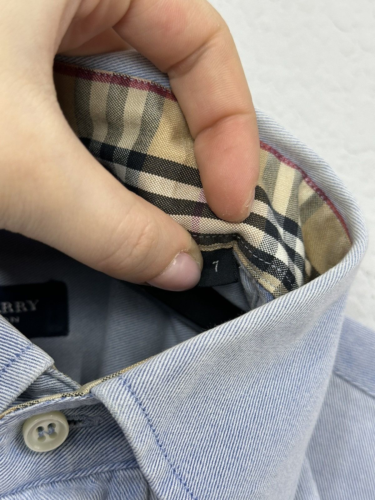 Burberry Vintage Mens Shirt Burberry England Classic Y2k Avantgarde Size US L / EU 52-54 / 3 - 10 Thumbnail