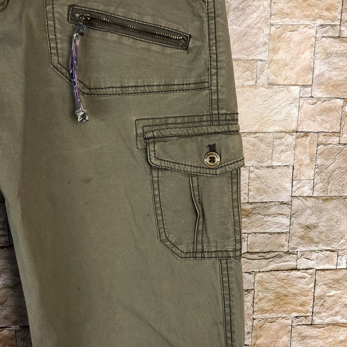 Japanese Brand Kiss Mark Cargo utility tactical Multipocket Pants #A983 Size 27" / US 4 / IT 40 - 10 Thumbnail