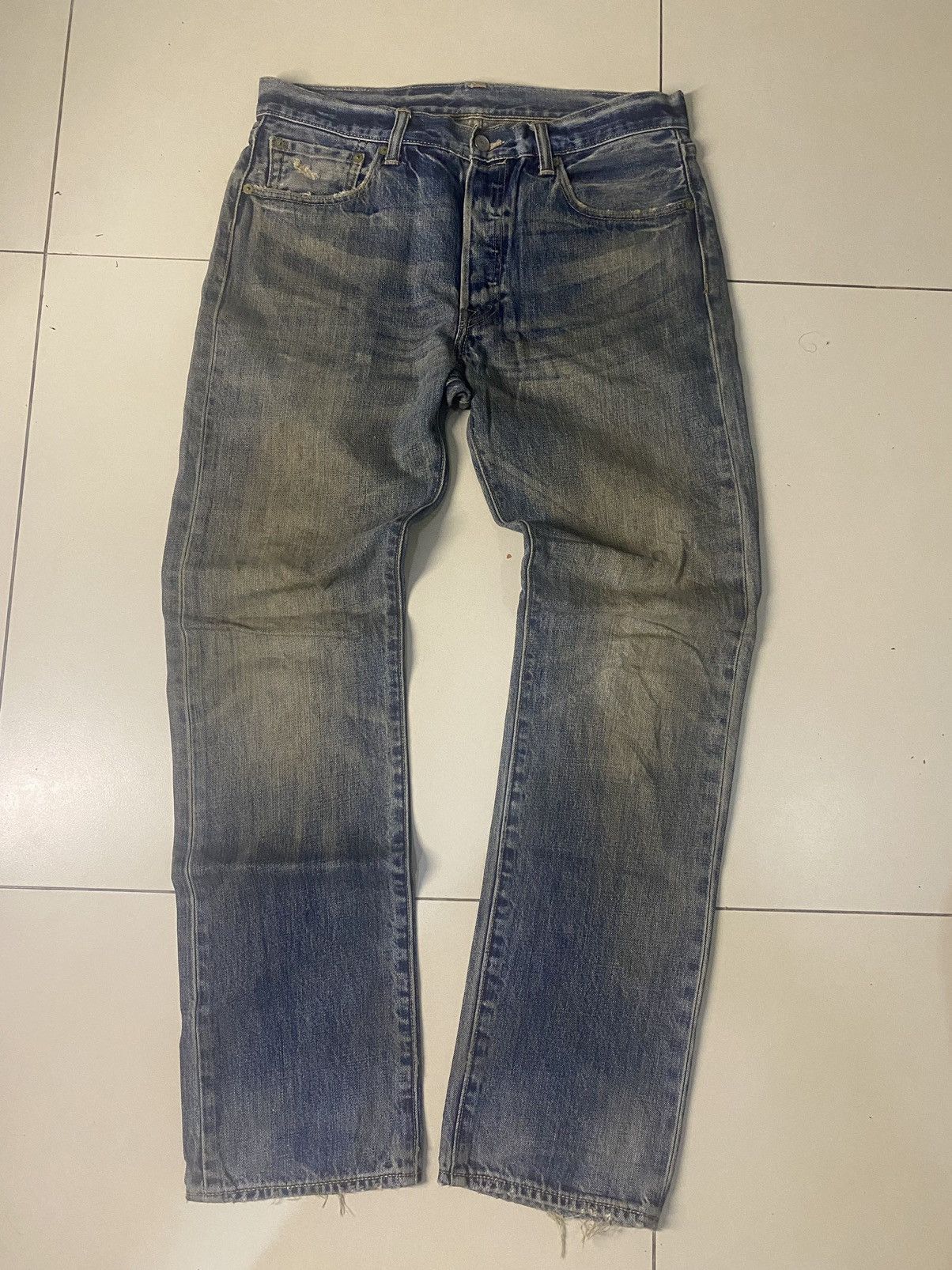 image of Levis 501 Rusty Blue Denim, Men's (Size 32)