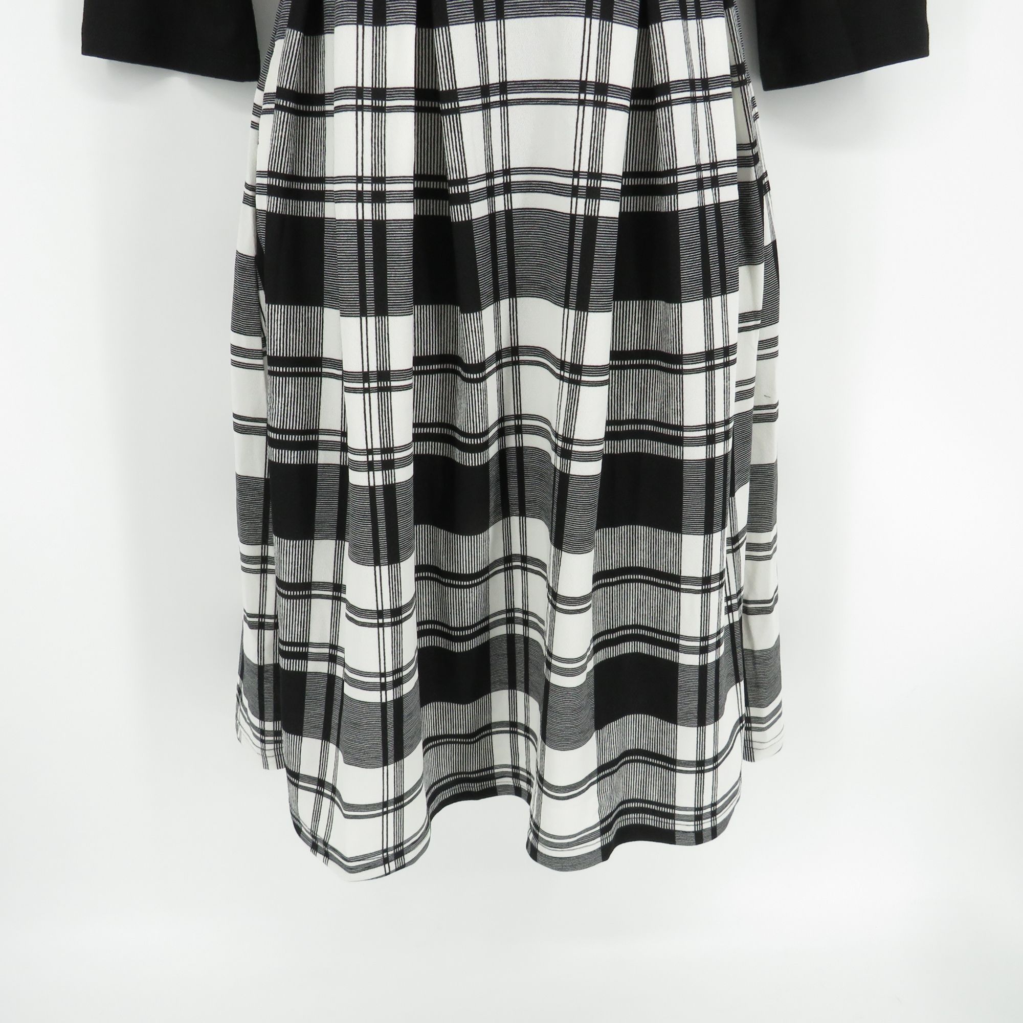Other Oxiuly Women's Black & White Plaid Dress 3/4 Sleeves Small N Size S / US 4 / IT 40 - 4 Thumbnail