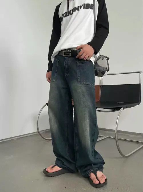 Japanese Brand Retro punk denim pants Size US 31 - 5 Thumbnail