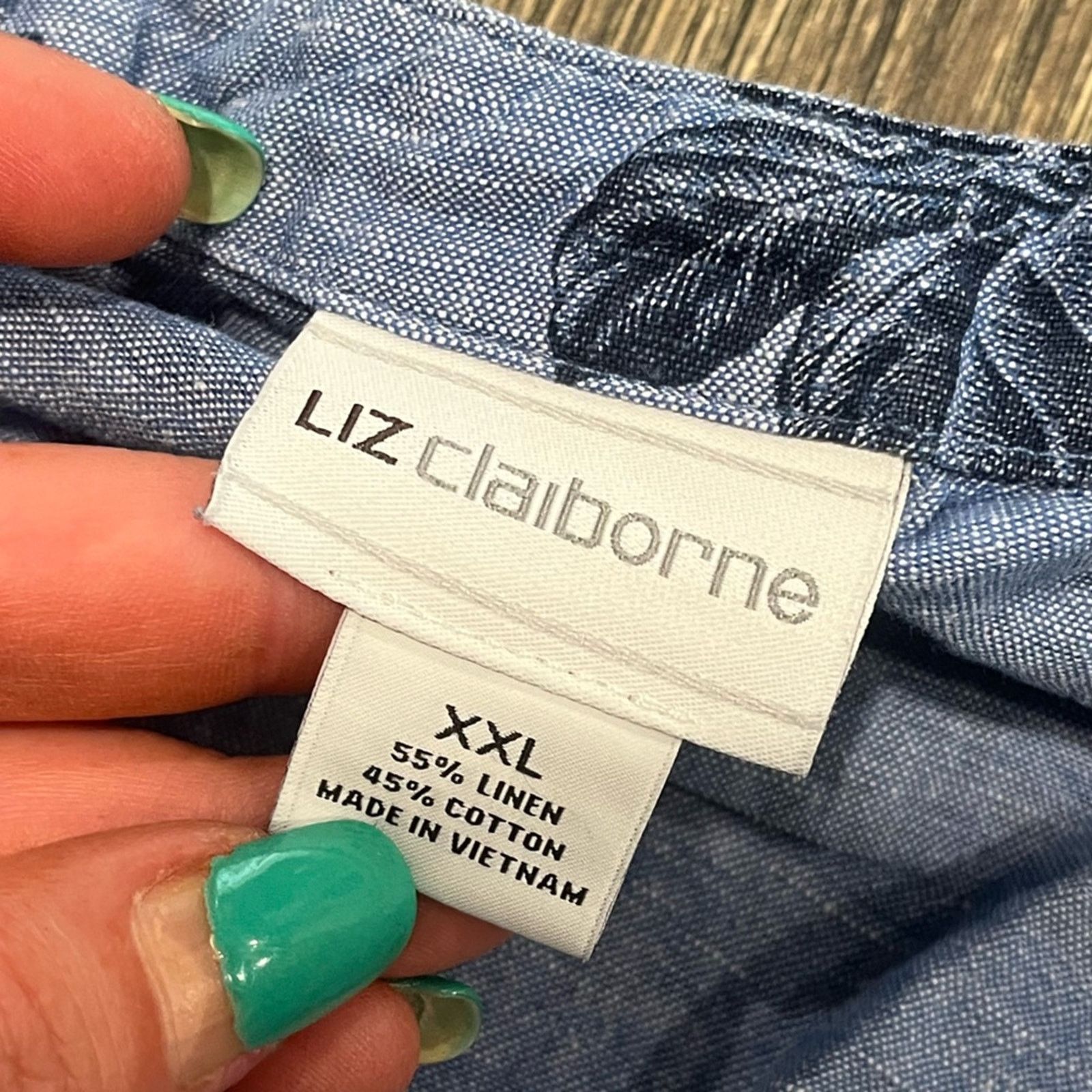 Vintage Liz Claiborne Midi Dress Sleeveles Button-Up Linen Size XXL Size XXL / US 16-18 / IT 52-54 - 4 Thumbnail
