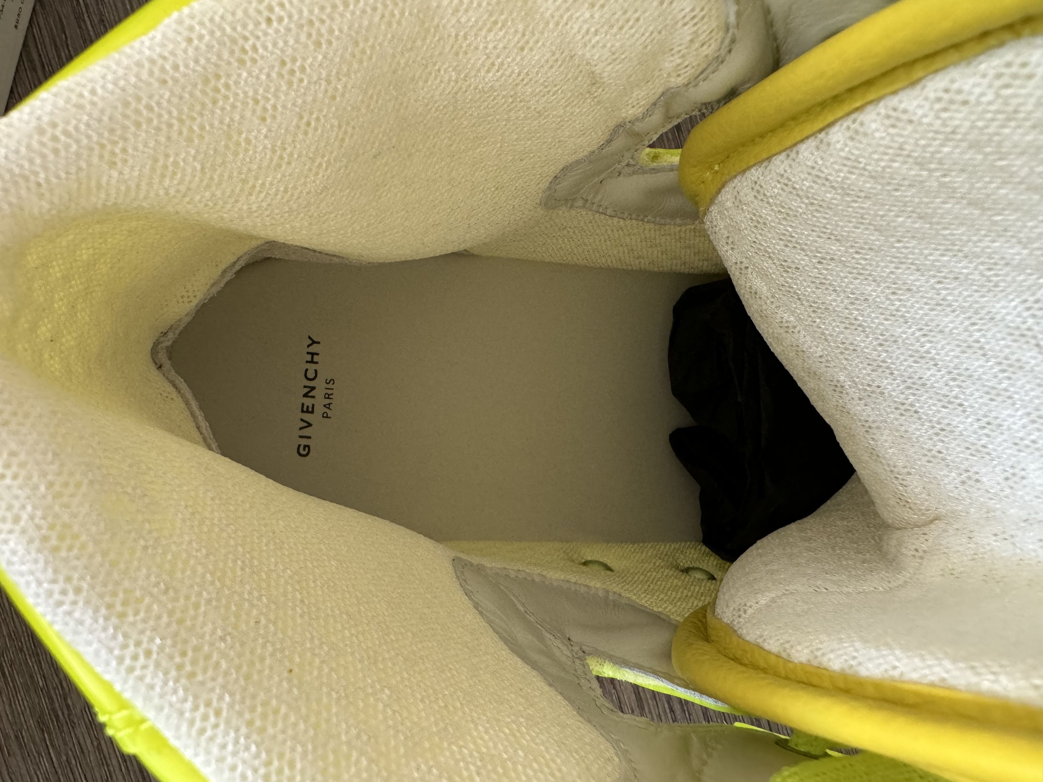 Givenchy WING SNEAKER HI-TOP FLUORESCENT YELLOW Size US 13 / EU 46 - 12 Thumbnail