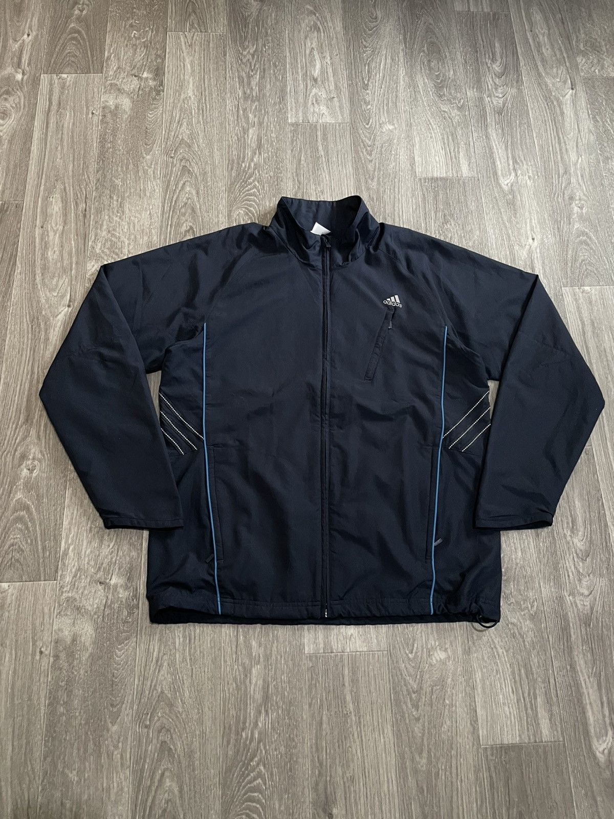 Adidas Vintage 00s Adidas Reflective 3 Stripes Nylon Track Jacket Size US L / EU 52-54 / 3 - 1 Thumbnail