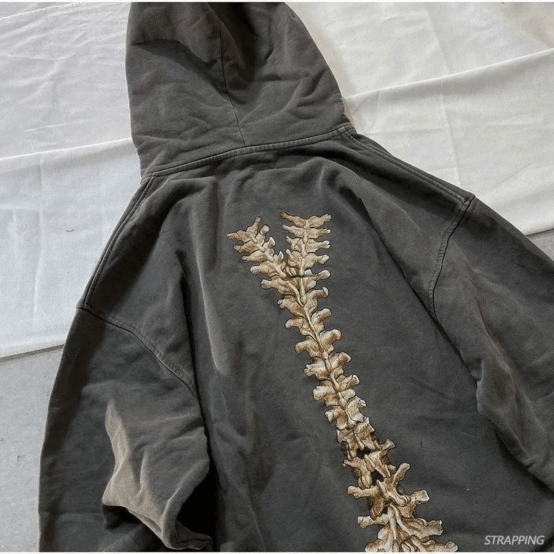 Japanese Brand × Vintage Punk Zip Up Hoodie Gothic Style Skeleton Size US L / EU 52-54 / 3 - 5 Thumbnail