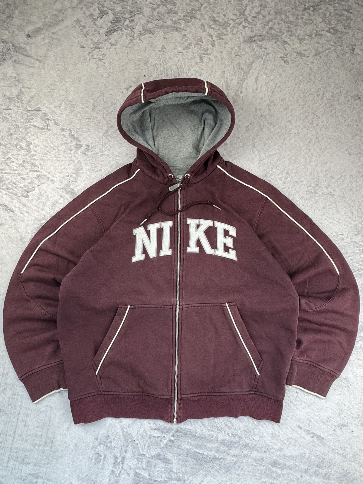 Nike × Vintage NIKE VINTAGE CENTER LOGO OVERSIZE BOXY ZIP HOODIE Size US L / EU 52-54 / 3 - 2 Thumbnail
