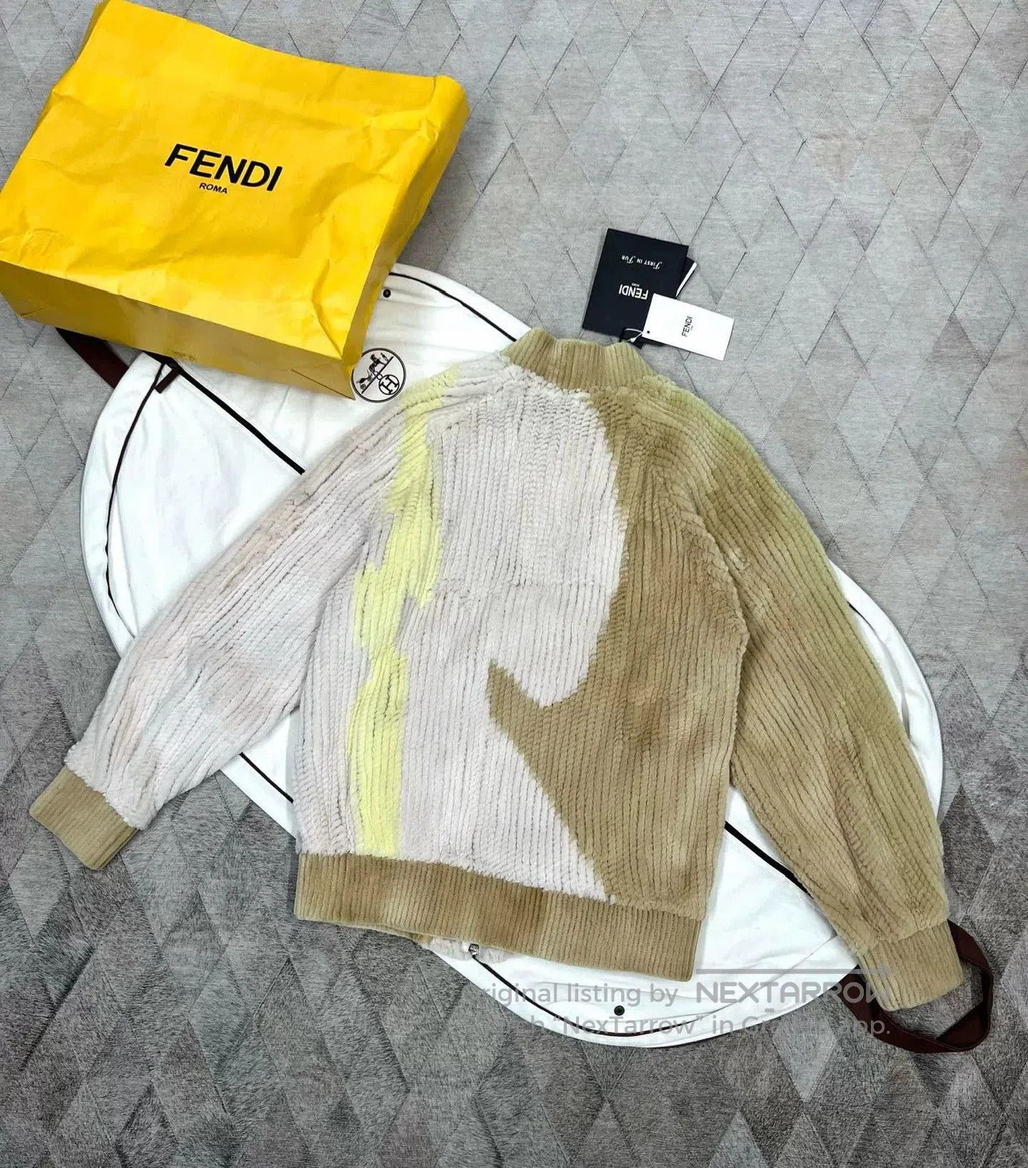 Fendi Fendi Hand-Woven Mink Fur Baseball Jacket. Size US M / EU 48-50 / 2 - 4 Thumbnail