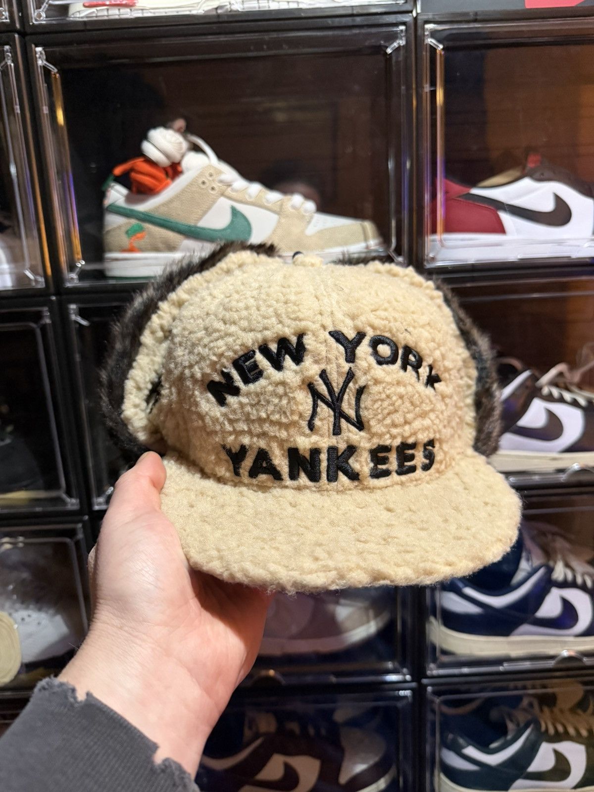 MyFitteds 7 1/4 MyFitteds Sherpa Dog Ears NY Yankees Khaki Tan Brown Size ONE SIZE - 1 Thumbnail
