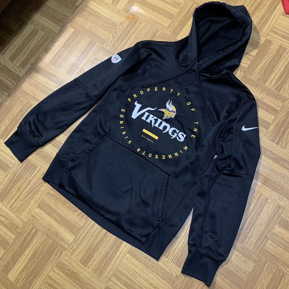 Nike × Vintage Nike NFL Equipment Vikings Minnesota Black Hoodie Size S Size US S / EU 44-46 / 1 - 4 Thumbnail