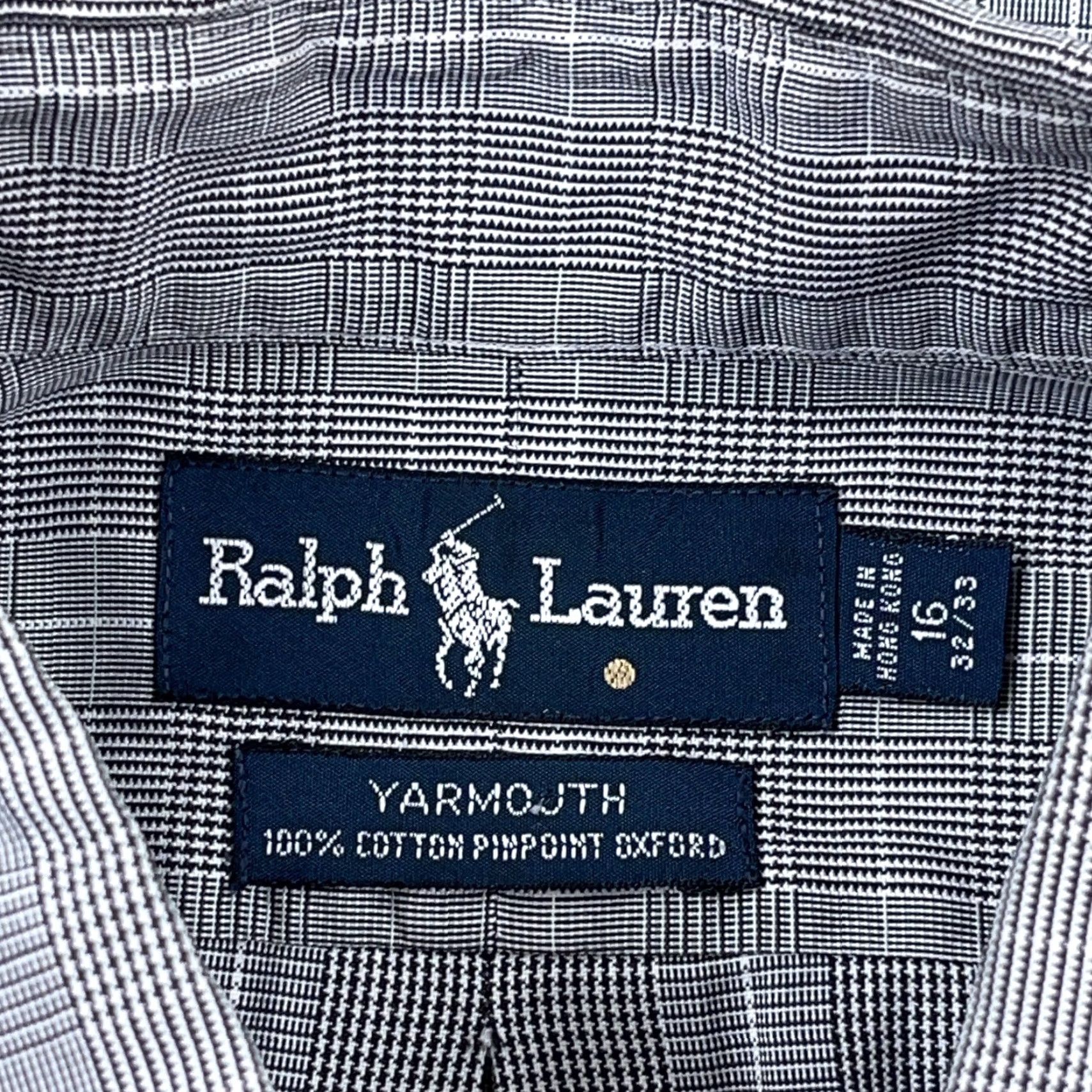 Polo Ralph Lauren Polo Ralph Lauren Shirt Men 16 32 Black Button Up Yarmouth Houndstooth Plaid Pinpoint Size US L / EU 52-54 / 3 - 3 Thumbnail
