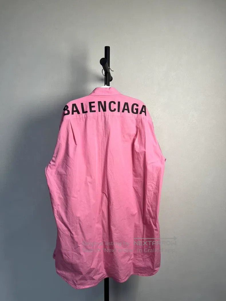 Balenciaga Balenciaga size 41 Back Logo Pink Shirt Size US M / EU 48-50 / 2 - 2 Thumbnail