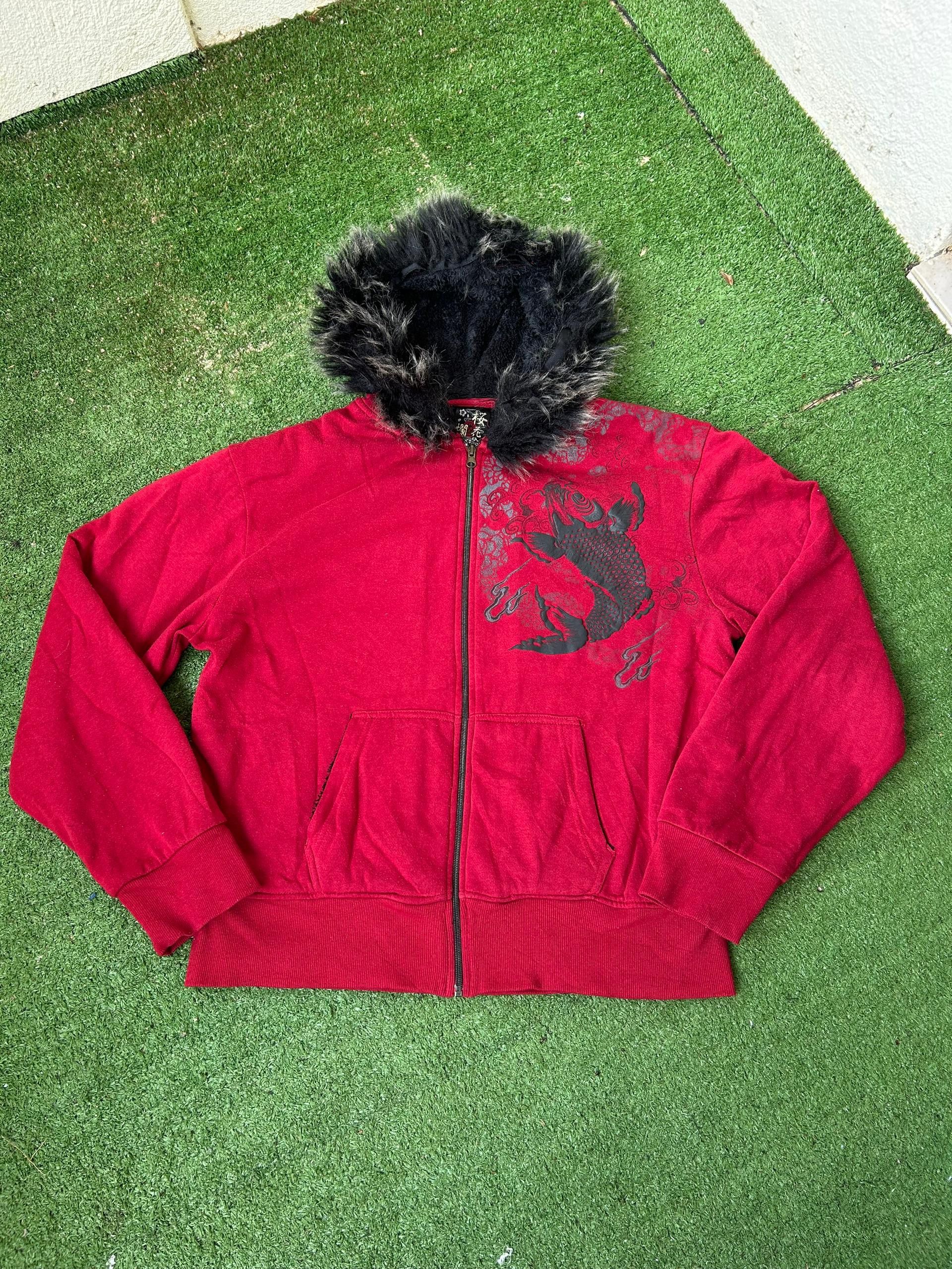 Japanese Brand Japanese archive fur zip up jacket | Grailed
