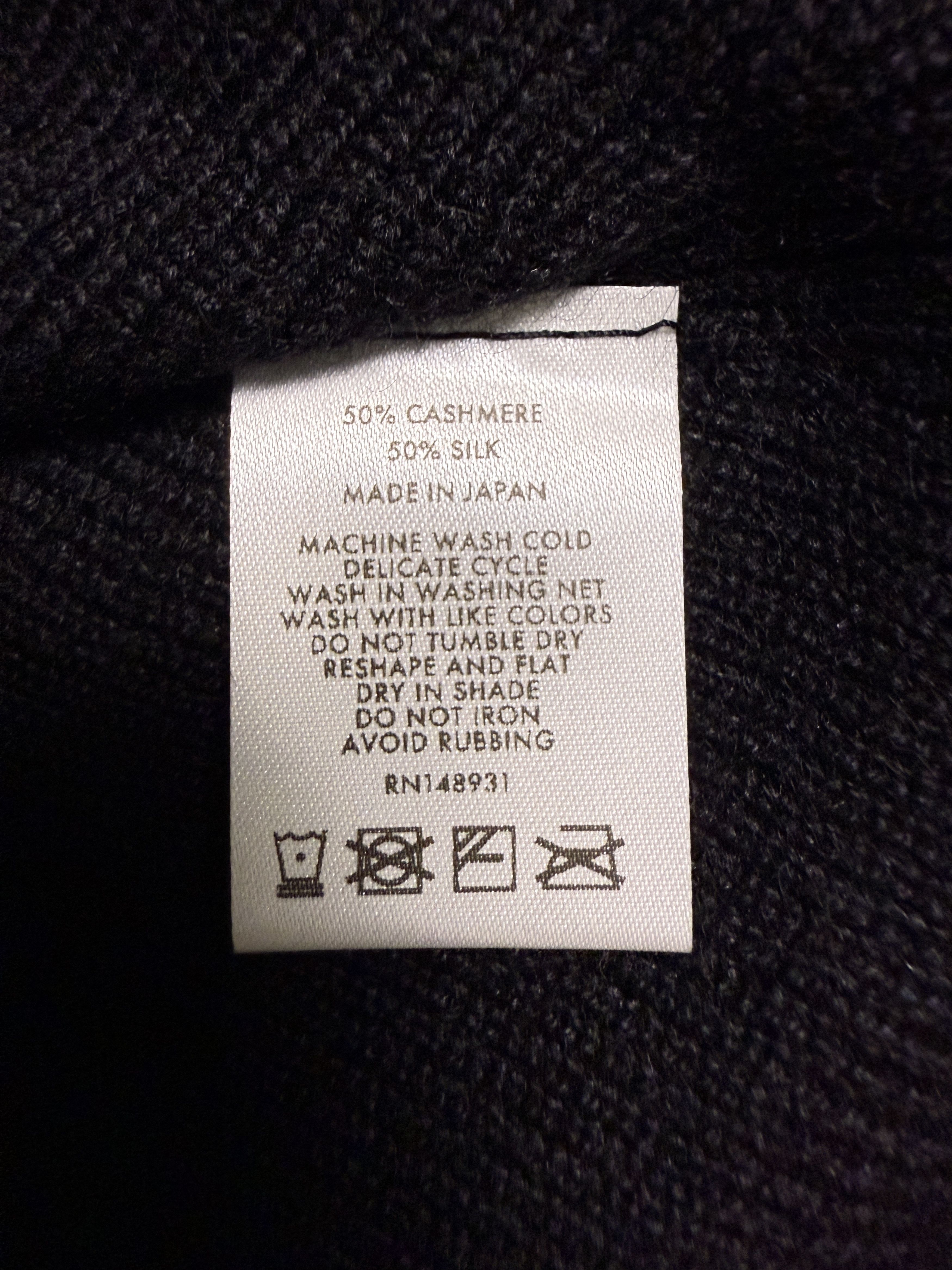 The Elder Statesman $1250 The Elder Statesman Black Delicash Cardigan Size L / US 10 / IT 46 - 11 Thumbnail