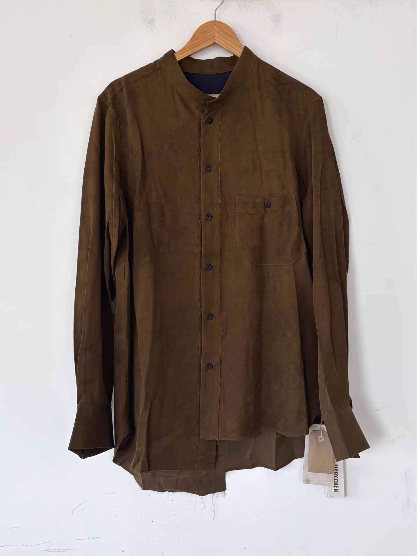 Ziggy Chen Brown Long Sleeve Button-Up Shirt Size M Size US M / EU 48-50 / 2 - 1 Thumbnail