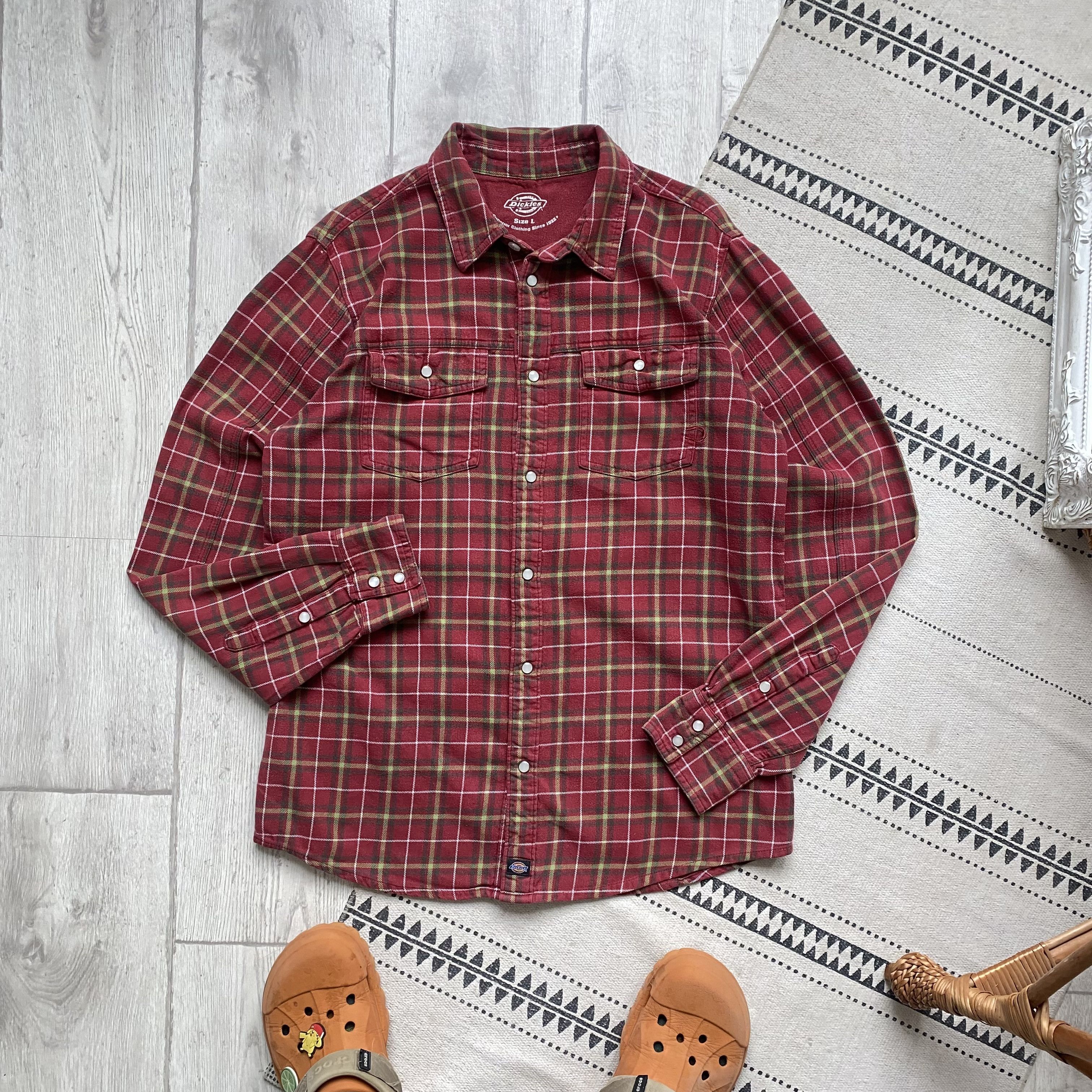 Dickies 🪓 Vintage Dickies flannel shirt Flannel Travis Scott style Size US M / EU 48-50 / 2 - 7 Thumbnail