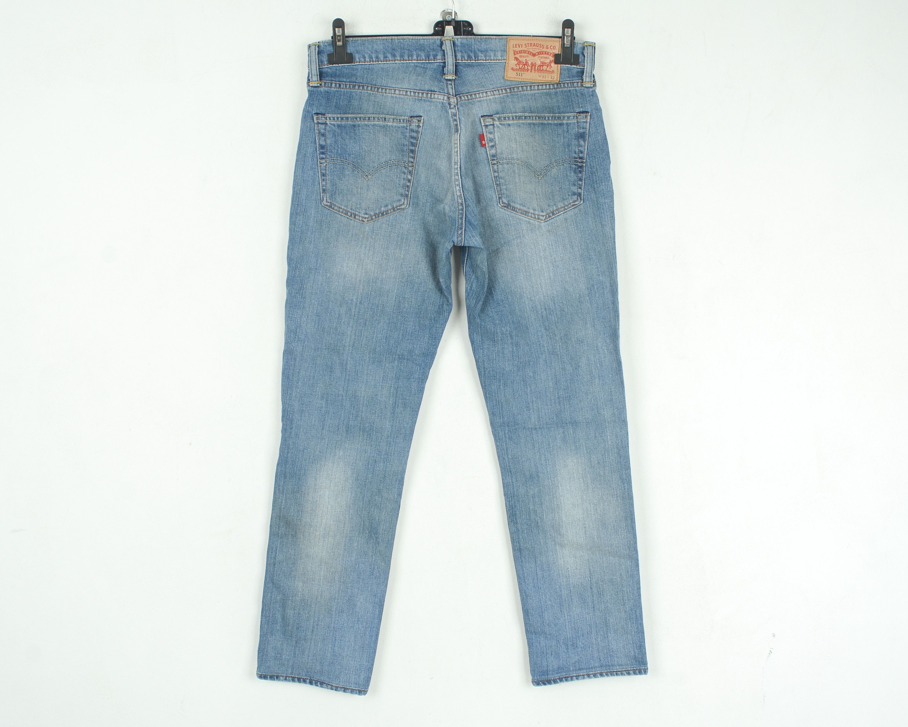 Levi's 511 W33 L32 Jeans Slim Denim Pants Trousers Straight Blue Size US 33 - 3 Thumbnail