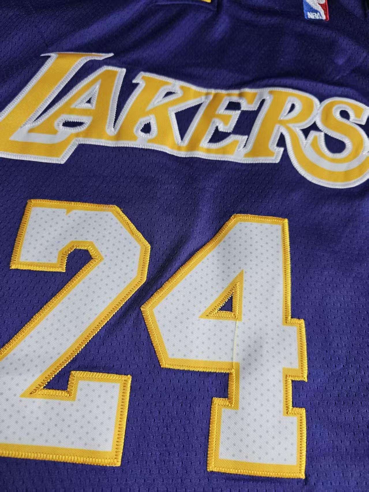 NBA Los Angeles Lakers 24 Kobe Bryant Jersey Purple Size US XL / EU 56 / 4 - 3 Thumbnail