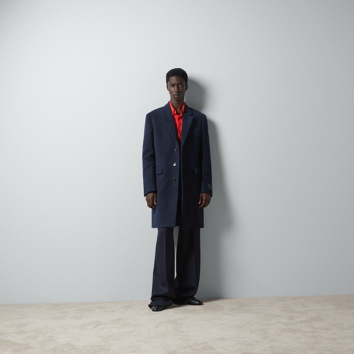 Gucci o1mt1gz0325 Smooth Coat With Gucci Web Label in Dark Blue Size US L / EU 52-54 / 3 - 2 Thumbnail
