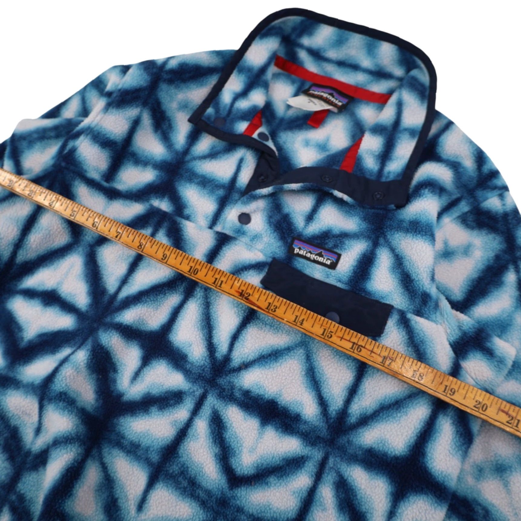 Patagonia VINTAGE Patagonia Syncilla Womens Large Snow Flake Snap T Fleece Sweatshirt Blue Size L / US 10 / IT 46 - 6 Thumbnail