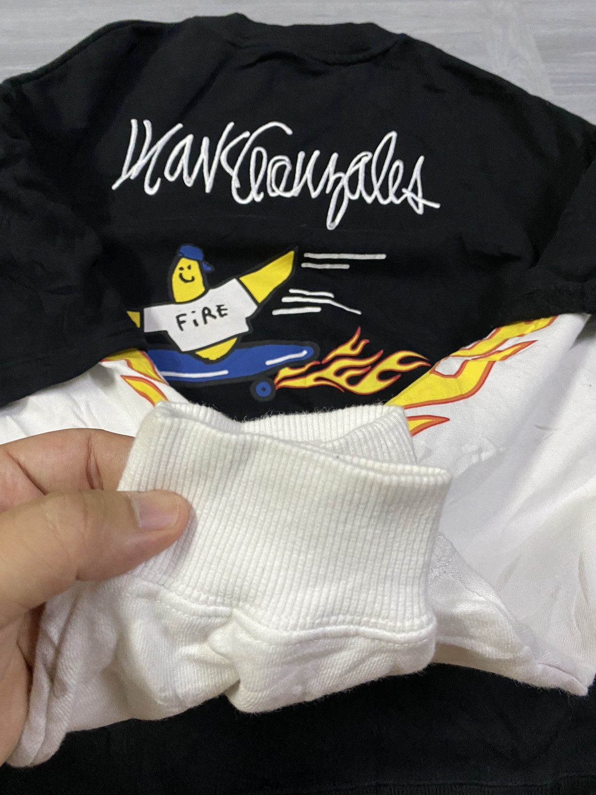 Other MARK GONZALES Men's Fleece-Lined Big Sweatshirt FIRE Size US M / EU 48-50 / 2 - 21 Thumbnail