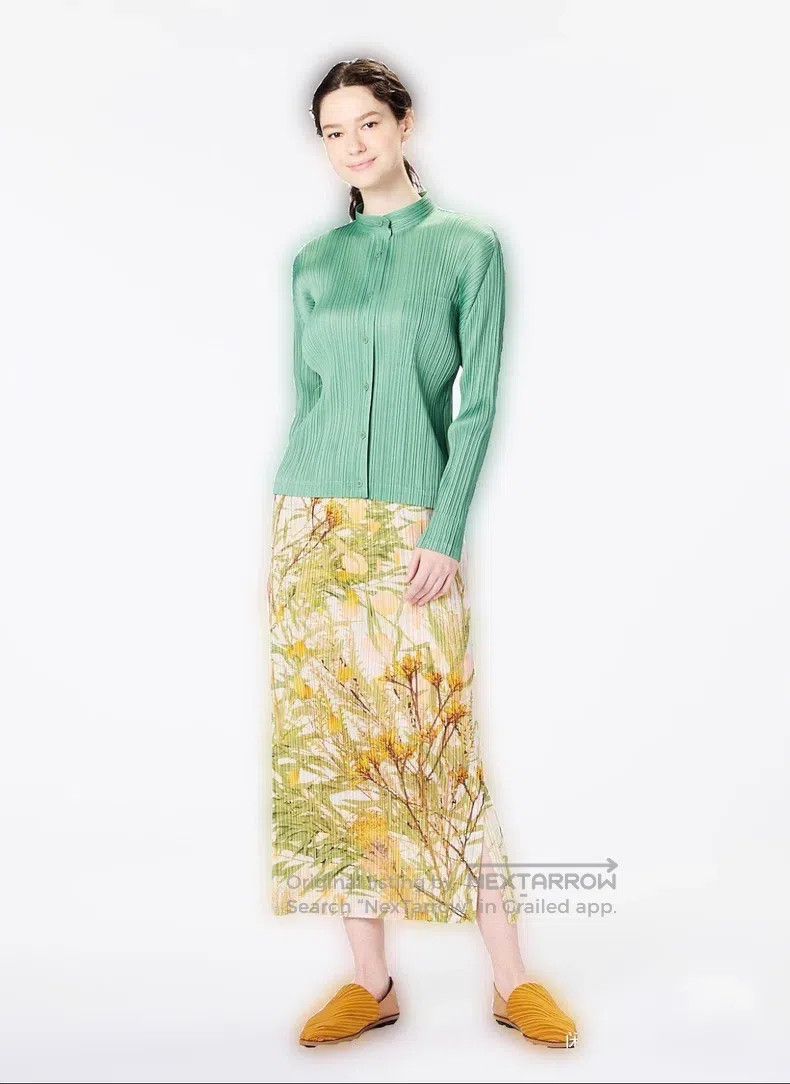 Issey Miyake Issey Miyake size:3 Yellow Midi Skirt Size 31" - 3 Thumbnail