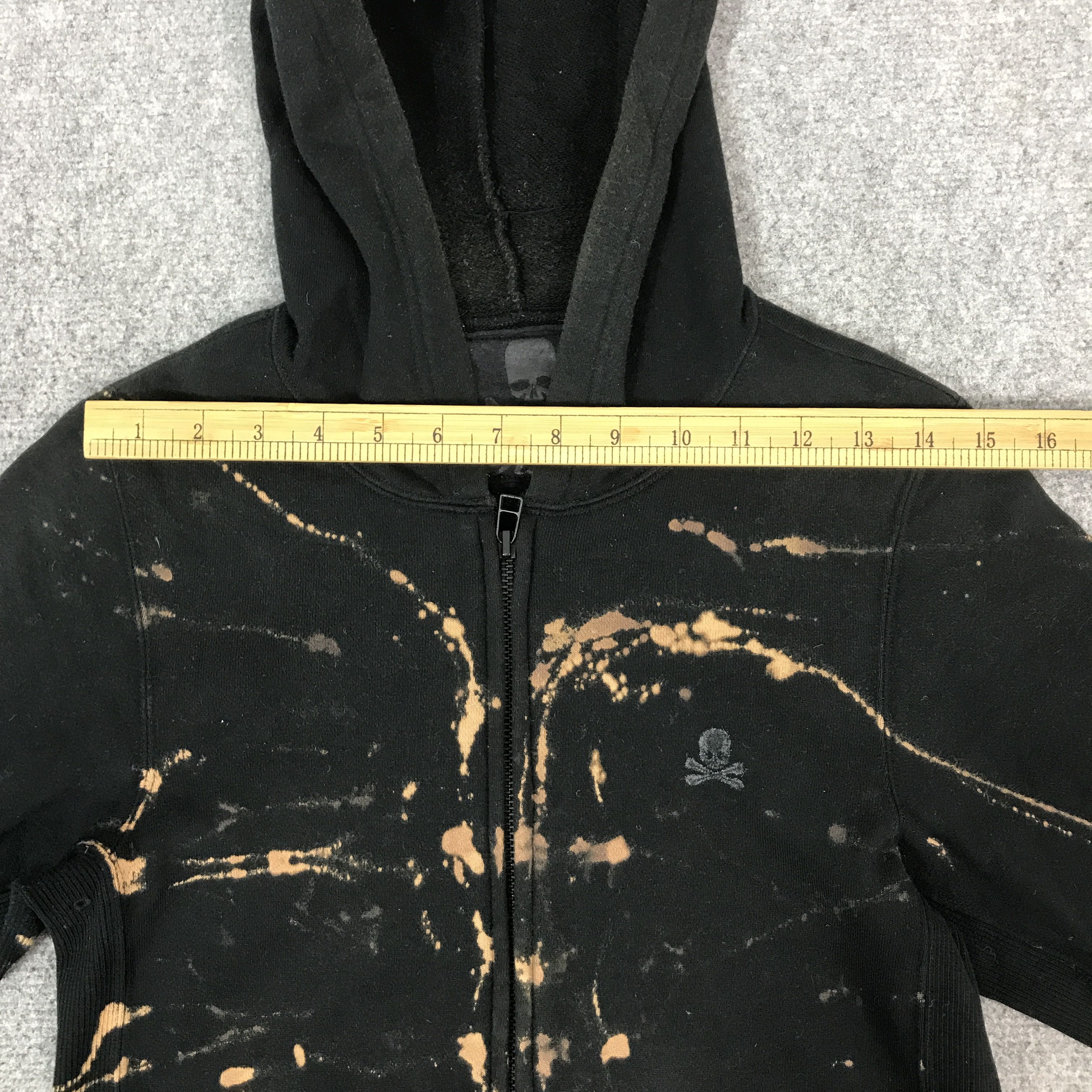 Roen ROEN ACID WASH SKULL DESIGN HOODIR ZIP JACKET Size US XS / EU 42 / 0 - 6 Thumbnail