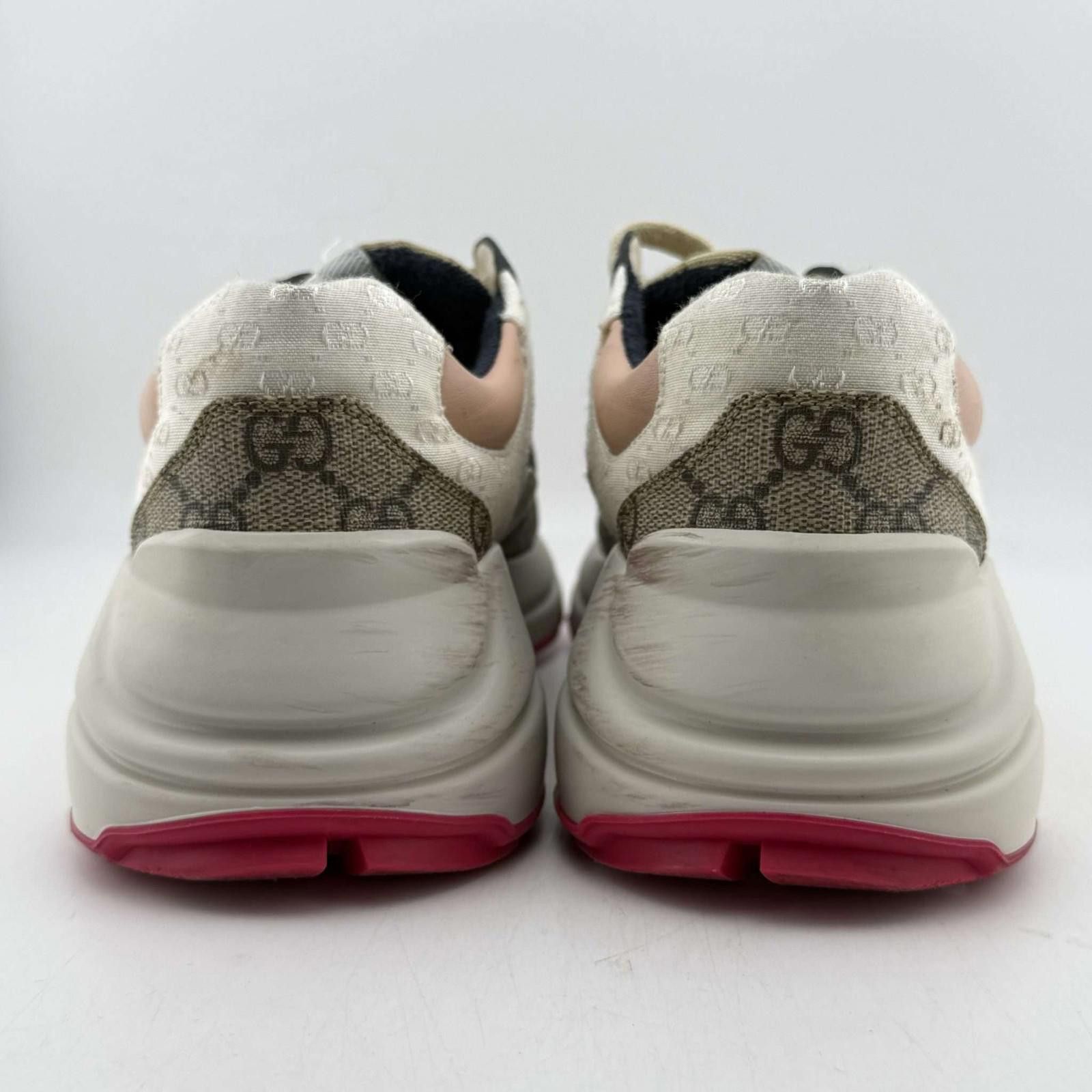 Gucci Gucci GG Rhyton Beige White Pink 36.5EU Used with Box 620185 Size US 6.5 / EU 39-40 - 5 Thumbnail