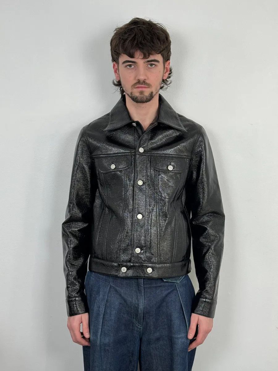 Courreges Courreges Black Vinyl Leather Trucker Jacket Size M / US 6-8 / IT 42-44 - 2 Thumbnail