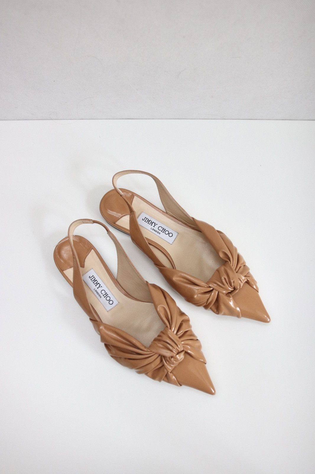 Jimmy Choo Leather Annabell Flat Shoes/sandals in Beige, Women's (Size 7.5) Product Image