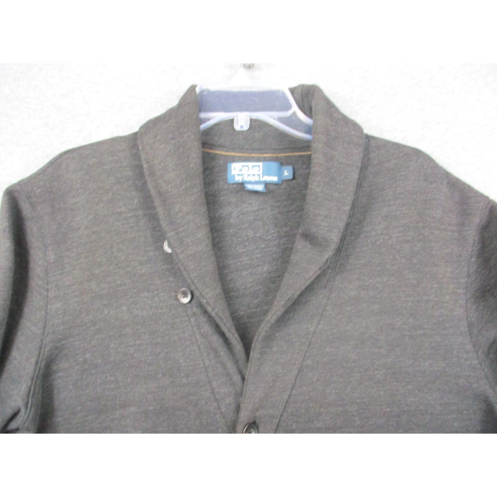 Ralph Lauren Polo Ralph Lauren Large Heather Gray Shawl Collar Fisherman Cardigan Sweater RRL Size US L / EU 52-54 / 3 - 2 Thumbnail