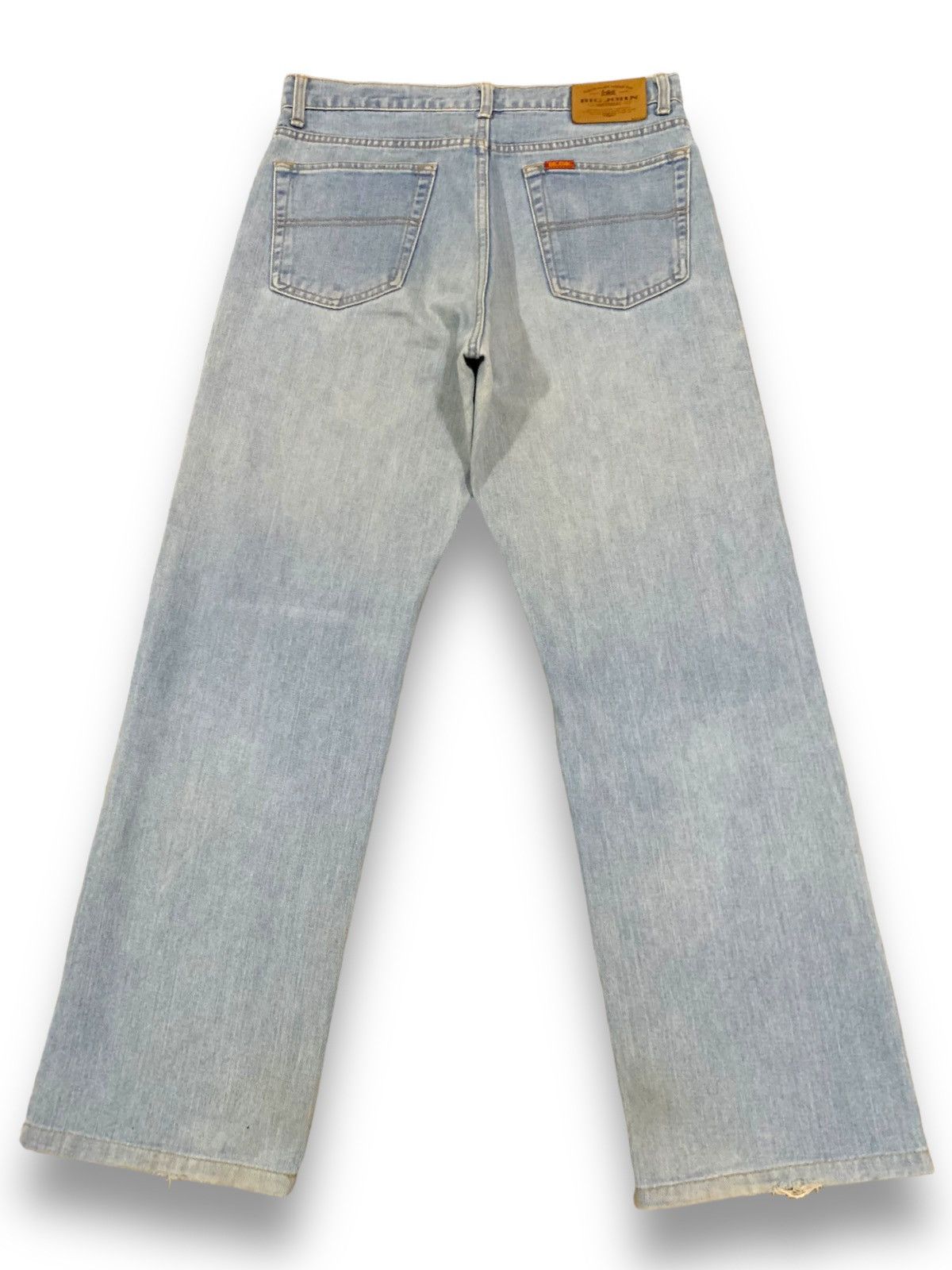 Big John Vintage 90s Big John Blue Wash Baggy Distressed Jeans Size US 31 - 2 Thumbnail