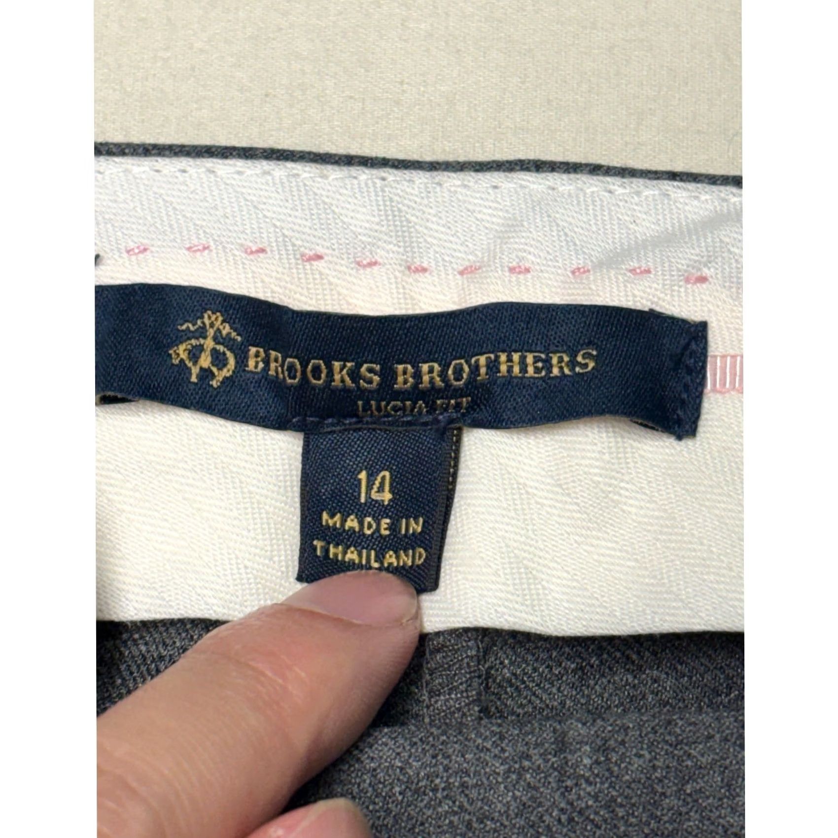 Brooks Brothers Brooks Brothers Lucia Fit Grey Wool Blend Wide Leg Trousers Womens 14 W38 L32 Size 36" / US 14 / IT 50 - 3 Thumbnail