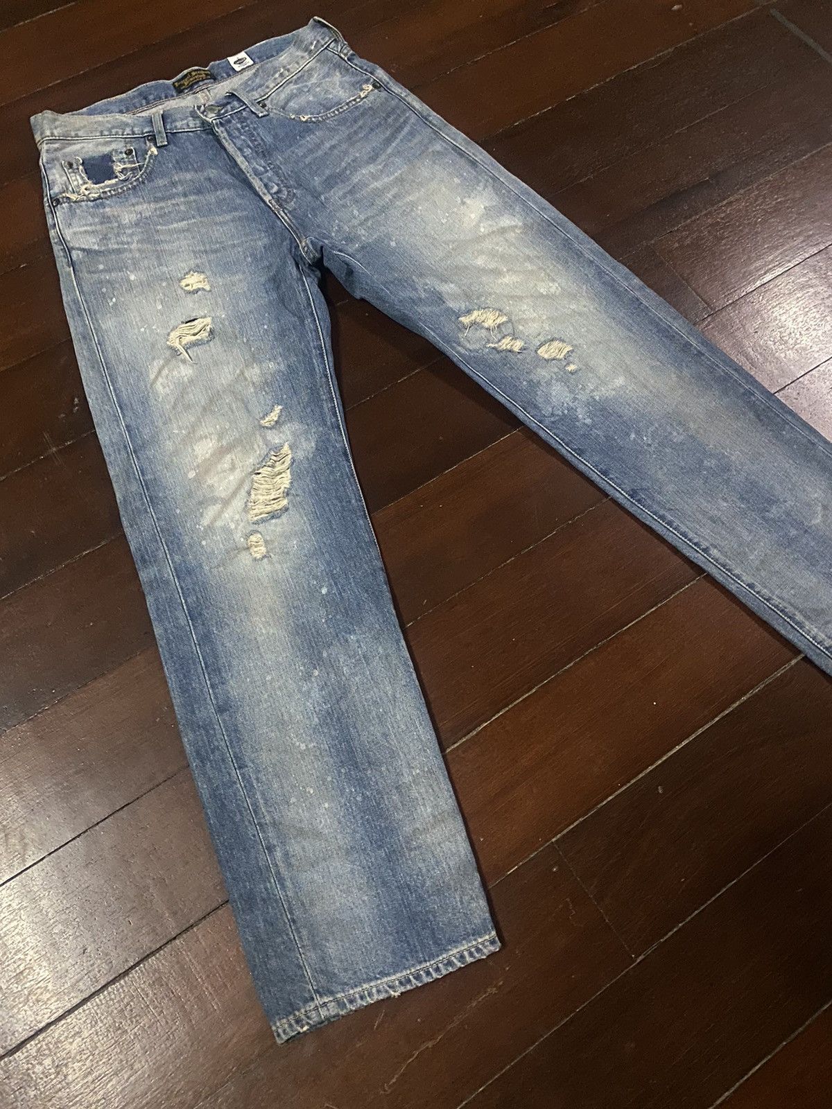 Japanese Brand × Journal Standard FIRE 🔥 JOURNAL STANDARD HOMESTEAD DISTRESSED FLARE JEANS Size US 33 - 5 Thumbnail