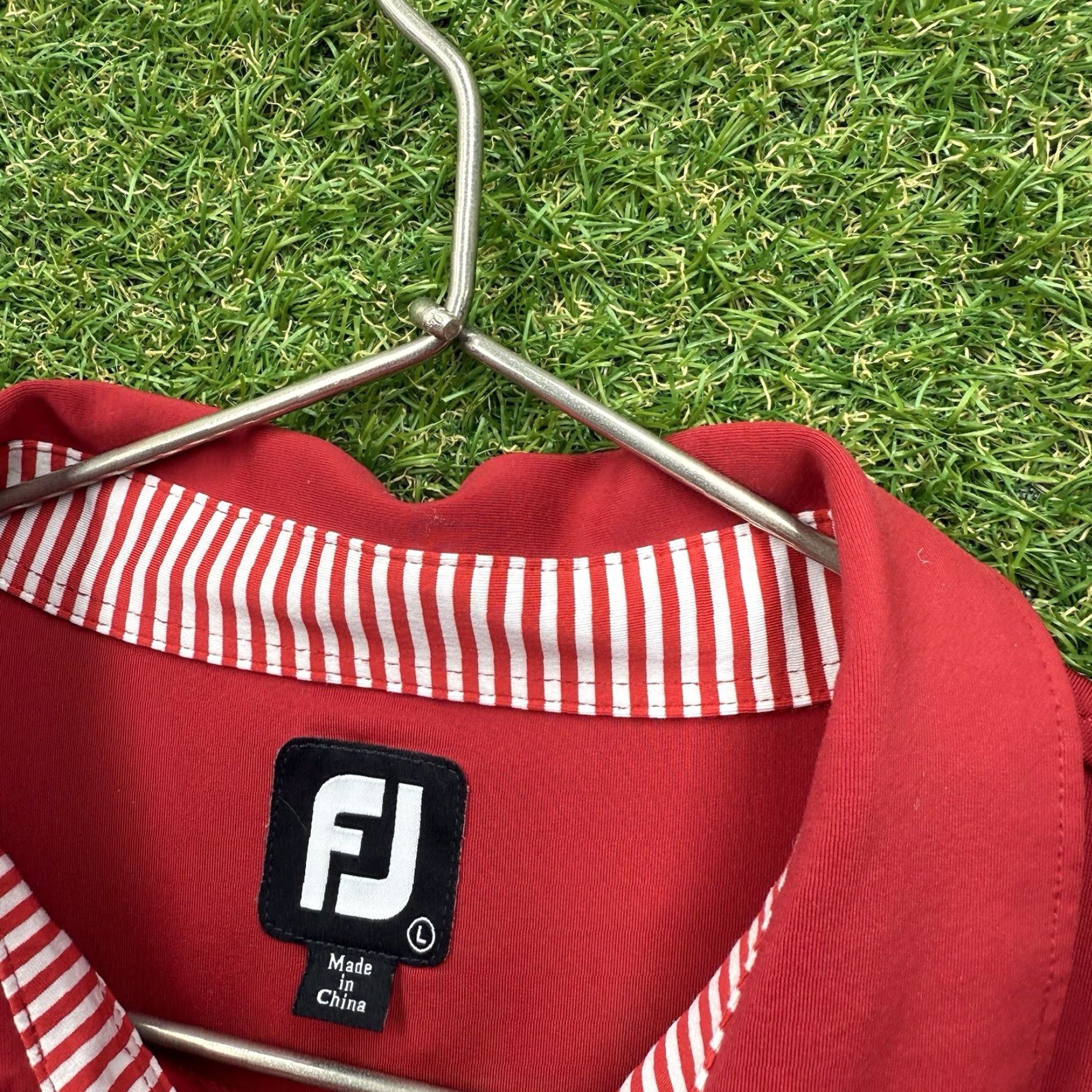 Footjoy FootJoy Polo Shirt Mens Large Performance Golf Red Short Sleeve Marathon Logo Size US L / EU 52-54 / 3 - 4 Thumbnail