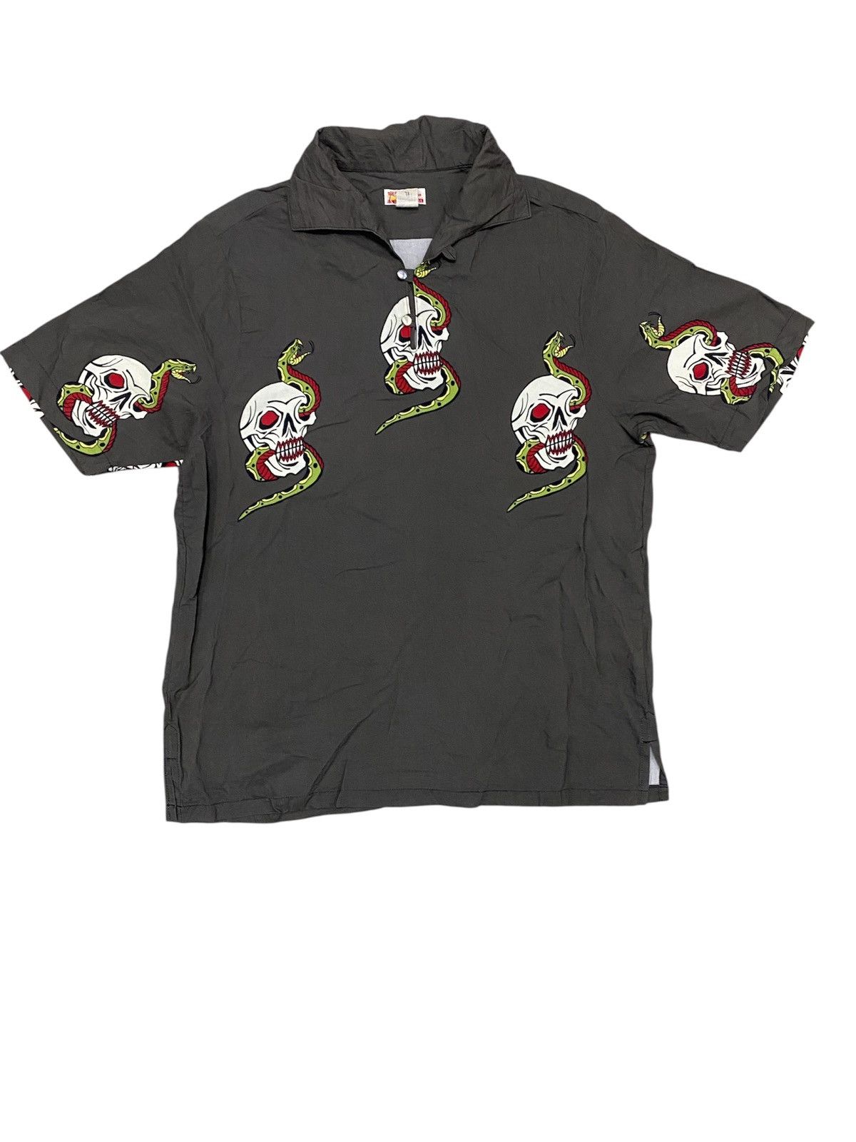Sun Surf Vtg Cushman Japan Skull and snake pullover shirt Size US M / EU 48-50 / 2 - 1 Thumbnail
