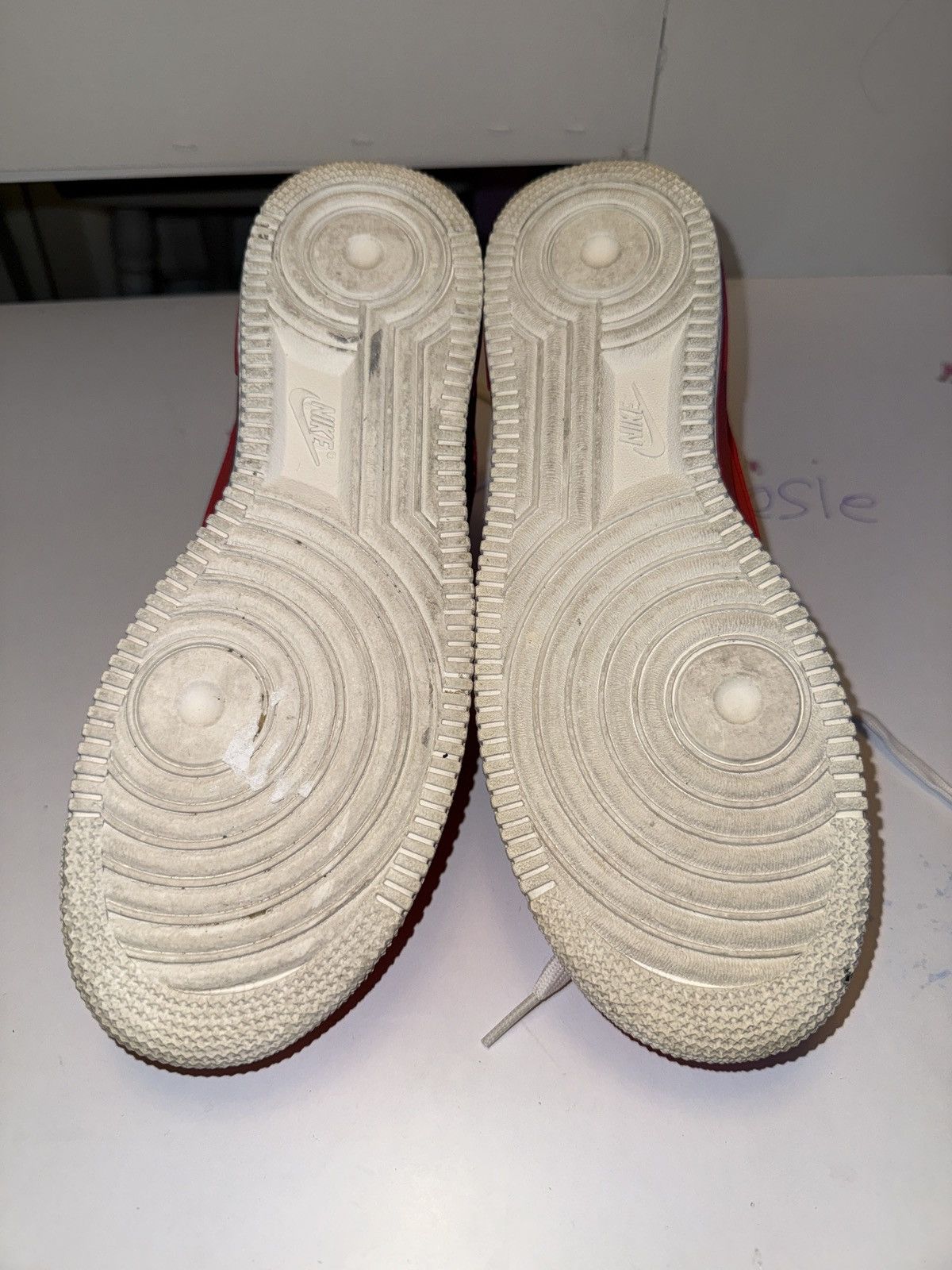 Nike Air Force 1 - red/white Size US 9 / EU 42 - 5 Thumbnail