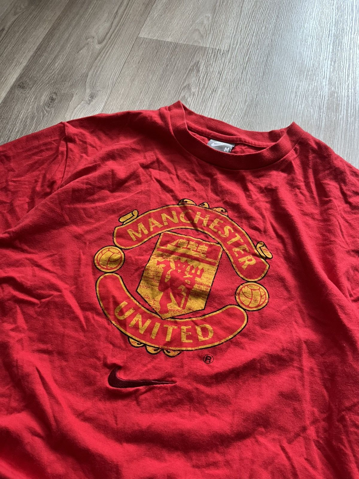 Nike × Vintage Vintage Center Swoosh Nike Manchester United Tee Size US M / EU 48-50 / 2 - 2 Thumbnail