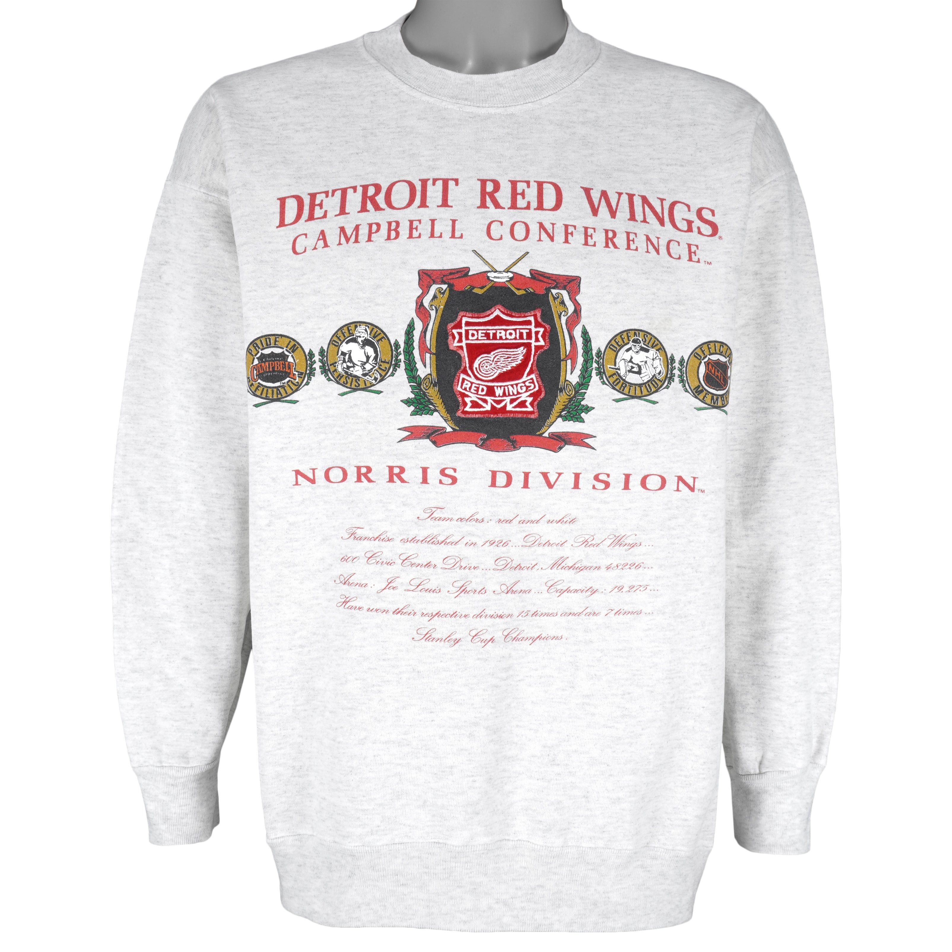 Nutmeg NHL - Detroit Red Wings Crew Neck Sweatshirt 1990s Size US L / EU 52-54 / 3 - 1 Thumbnail