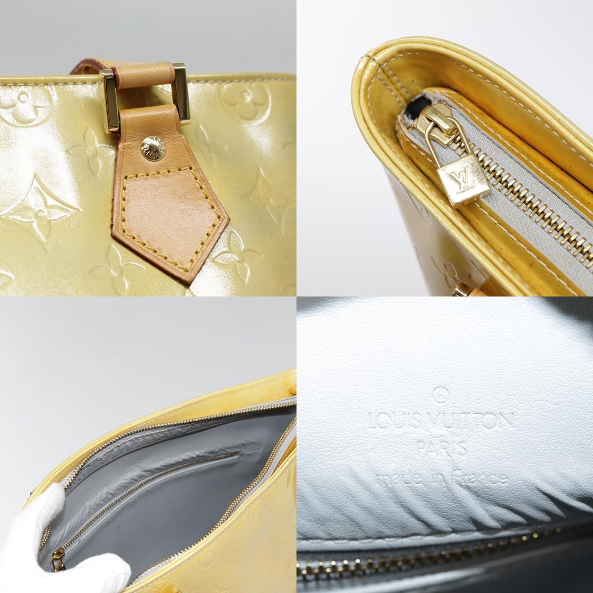 Louis Vuitton LOUIS VUITTON Monogram Vernis Houston Hand Bag Gris M91053 Size ONE SIZE - 11 Thumbnail