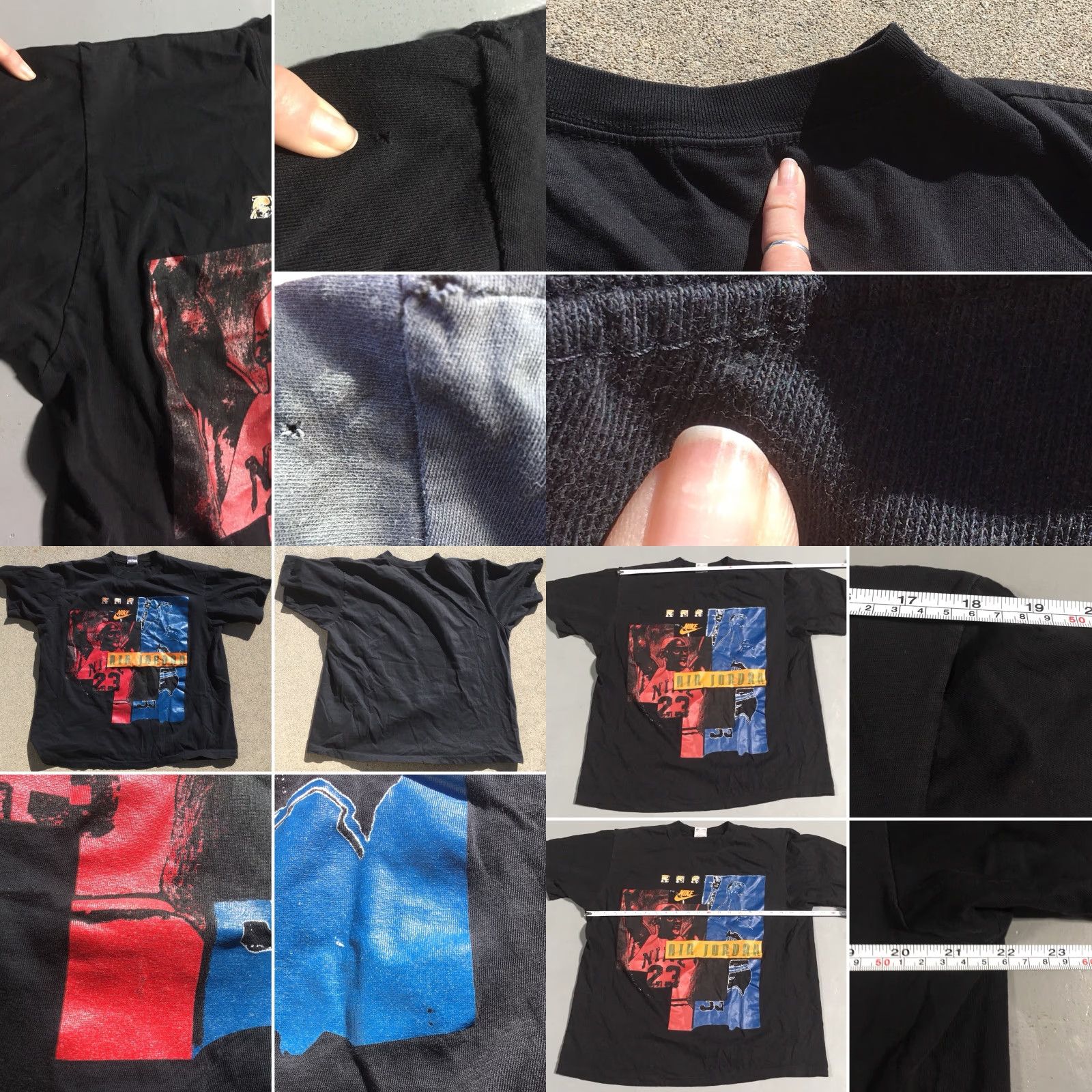 Nike VINTAGE Nike Michael Jordan T-Shirt 90s Graphic Print Crew Neck Short Sleeve Men L Black Canada Tag Size L Mens Size US L / EU 52-54 / 3 - 8 Thumbnail