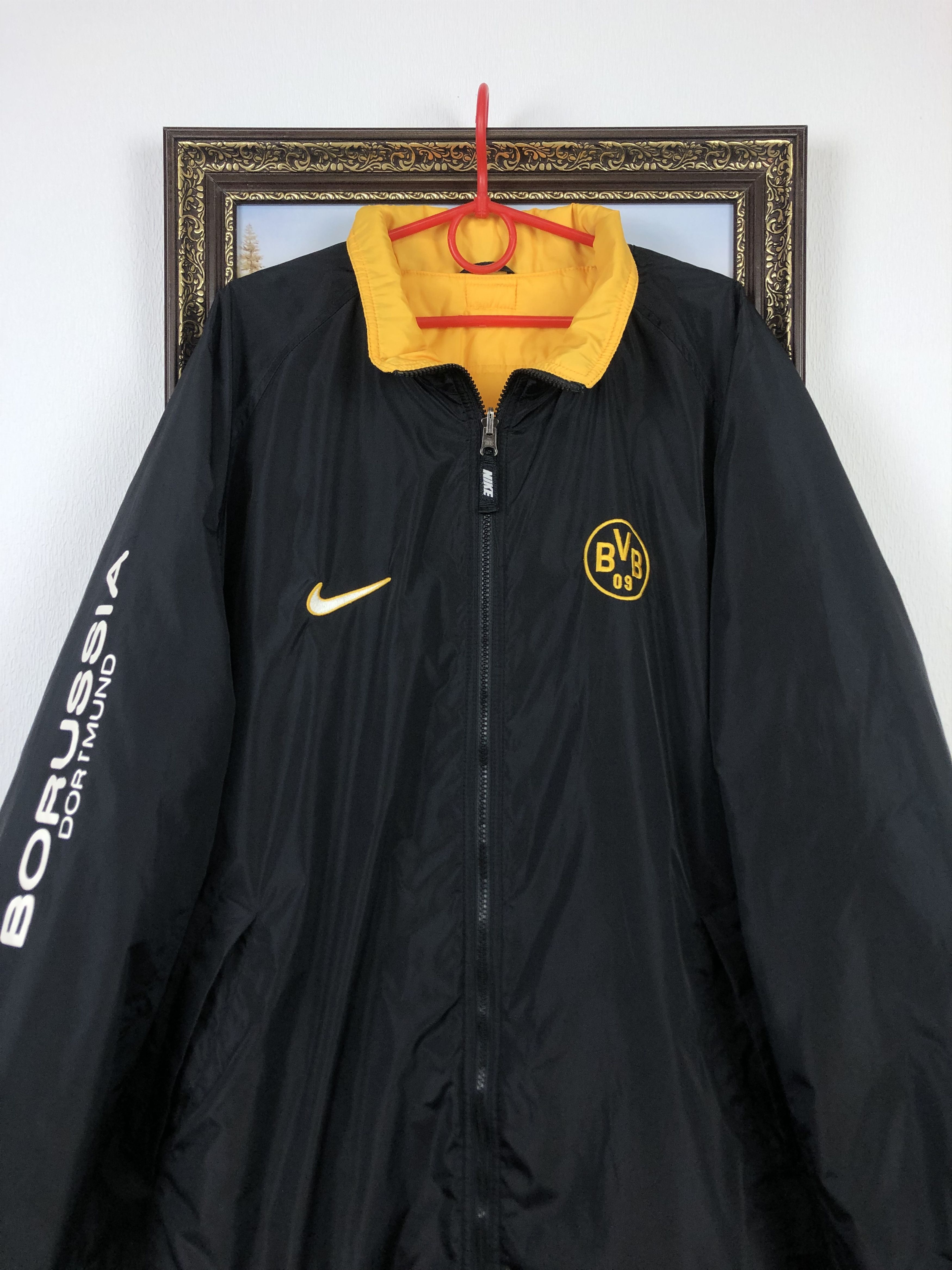 Nike Vintage Borussia Dortmund Football Warm Jacket Double Sided Size US XXL / EU 58 / 5 - 2 Thumbnail