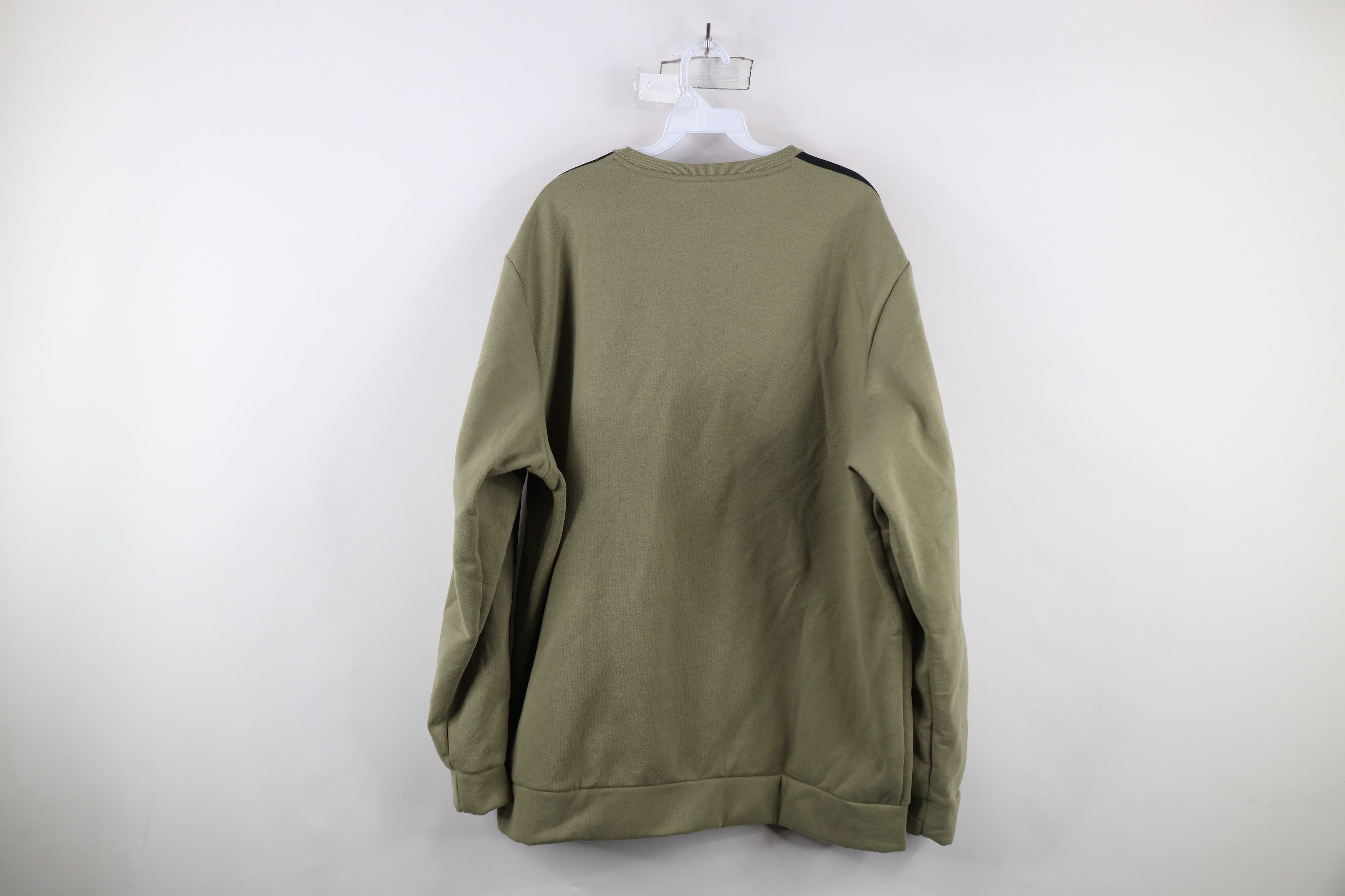 Adidas × Vintage New Adidas Out Striped Crewneck Sweatshirt Green Black Size US XXL / EU 58 / 5 - 9 Thumbnail