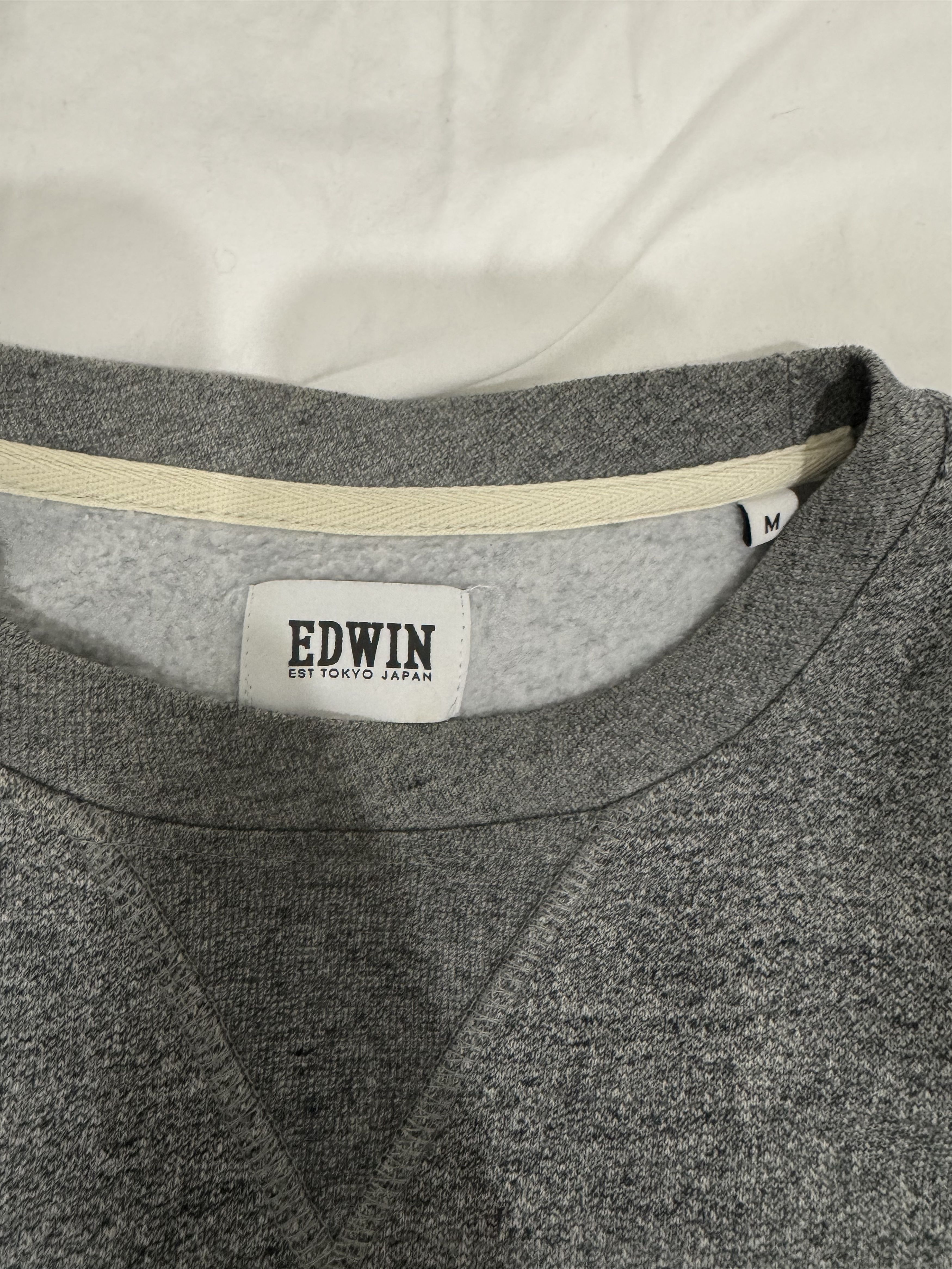 Edwin Edwin Tokyo 100% Cotton Gray Crewneck Sweatshirt Size US M / EU 48-50 / 2 - 2 Thumbnail