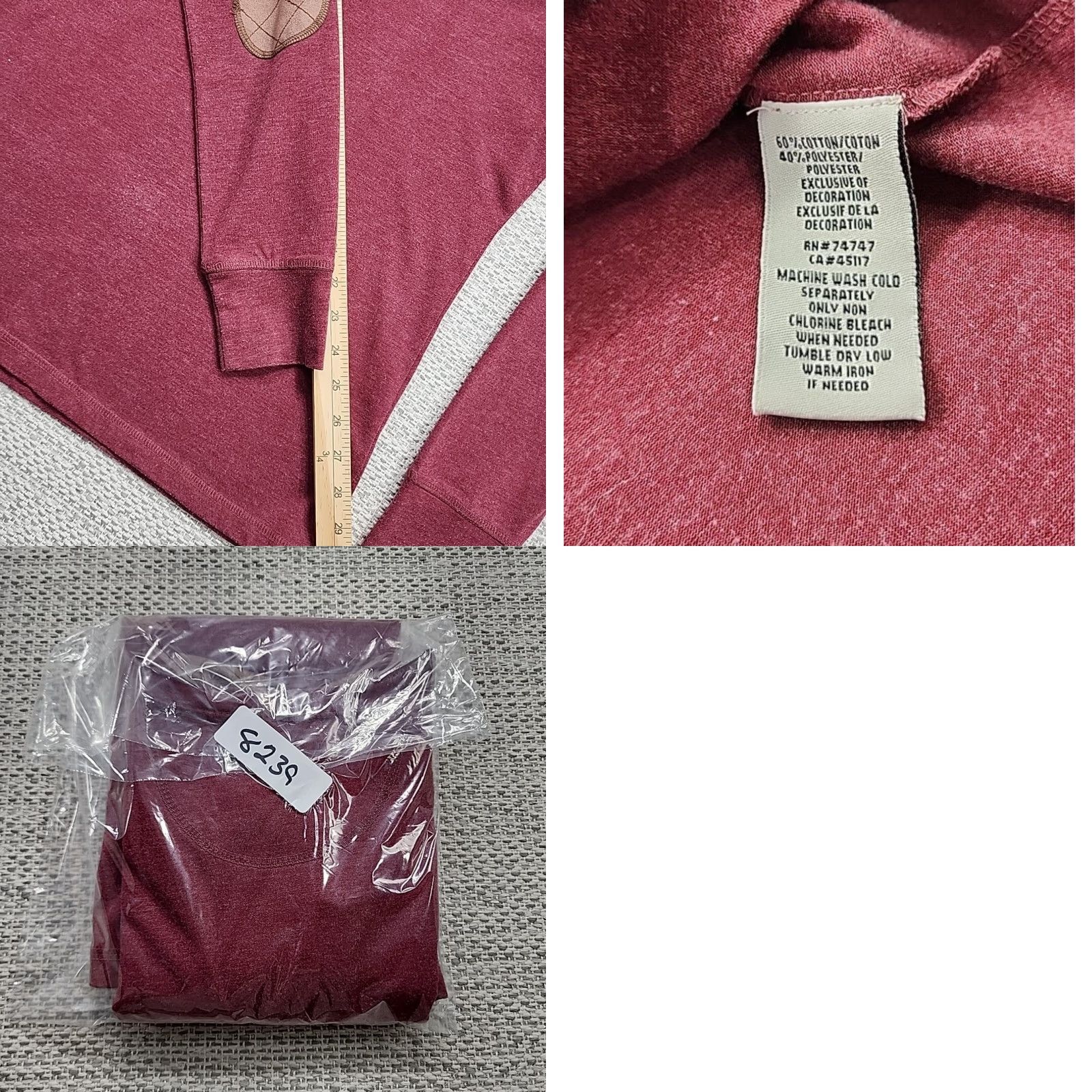 Vintage Bob Timberlake Henley Shirt Mens L Long Sleeve Shoulder Elbow Patches Button-Up Casual Shirt Size US L / EU 52-54 / 3 - 9 Thumbnail