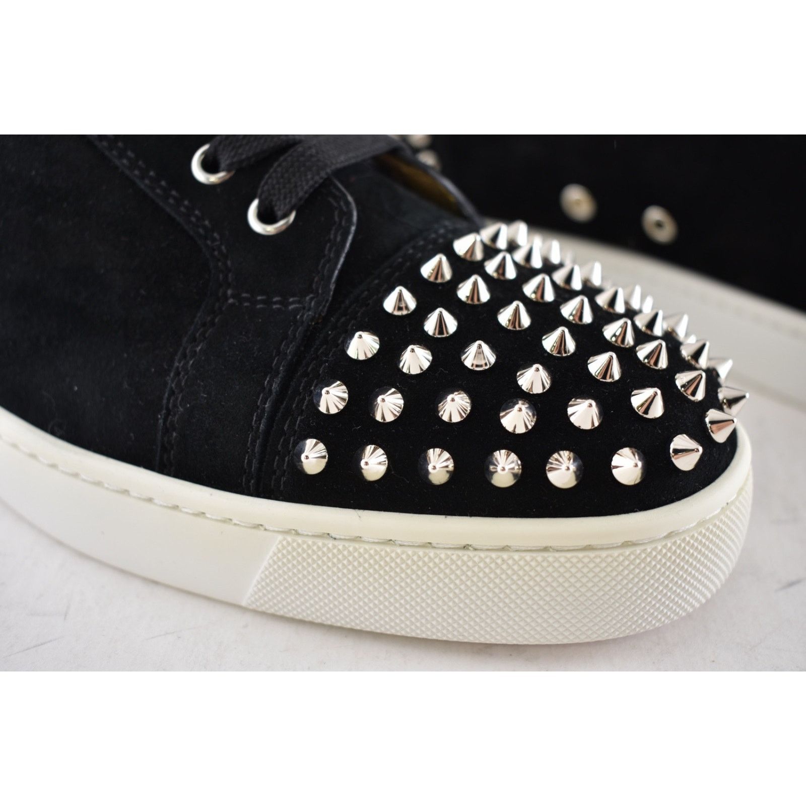 Christian Louboutin Christian Louboutin Men Seavaste 2 Flat Black Silver Spike Size US 11 / EU 44 - 5 Thumbnail