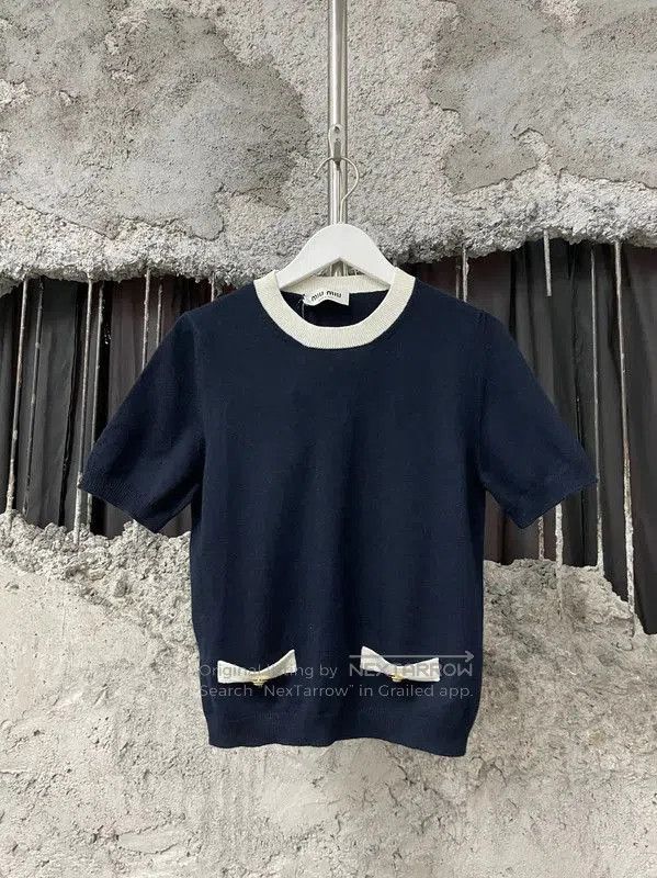 Miu Miu Miu Miu Summer Black Short Sleeve T-Shirt . Size XXS / US 00 / IT 34 - 1 Thumbnail