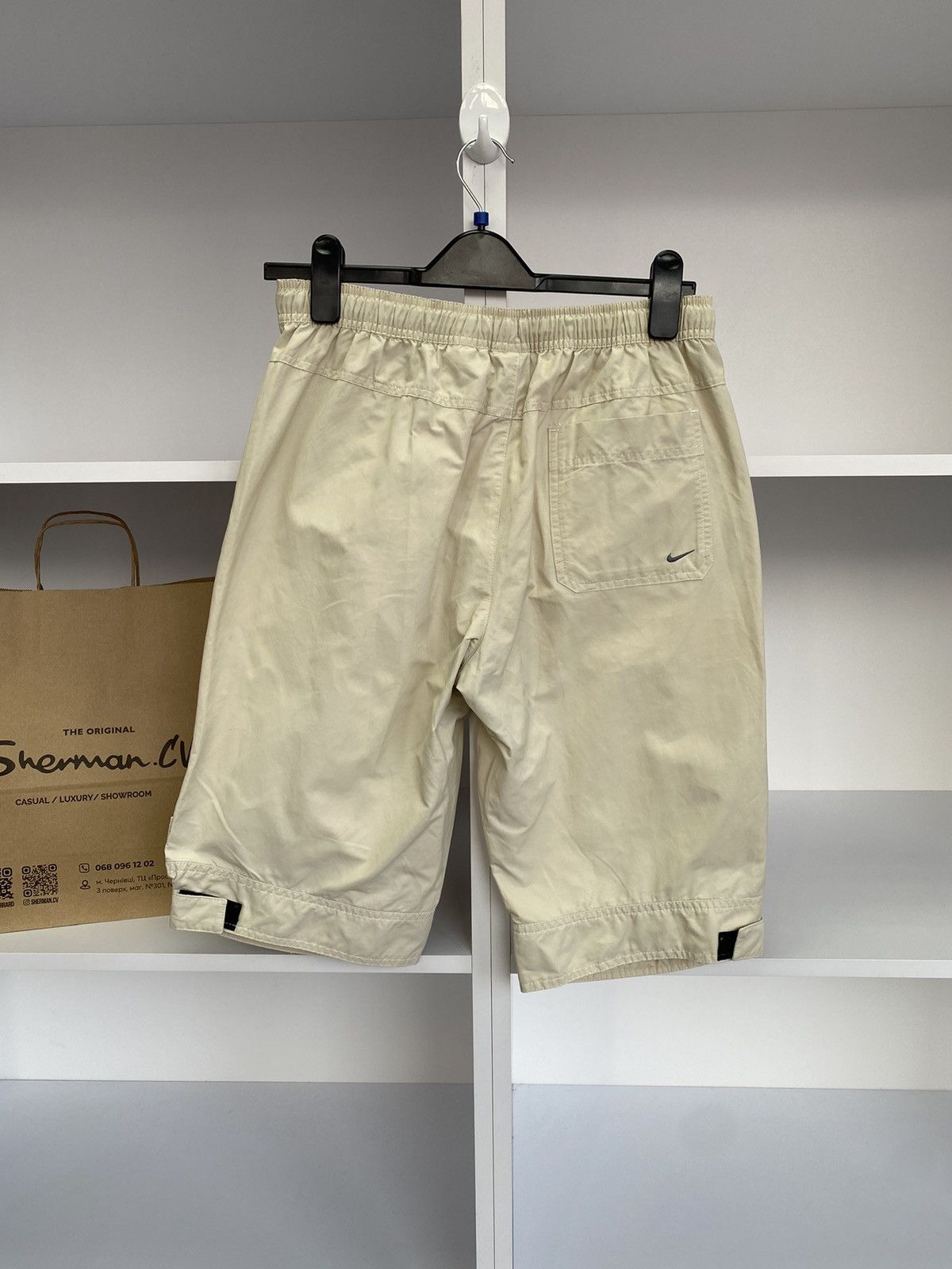 Nike × Vintage Nike Vintage Swoosh Beige Shorts Size US 34 / EU 50 - 11 Thumbnail