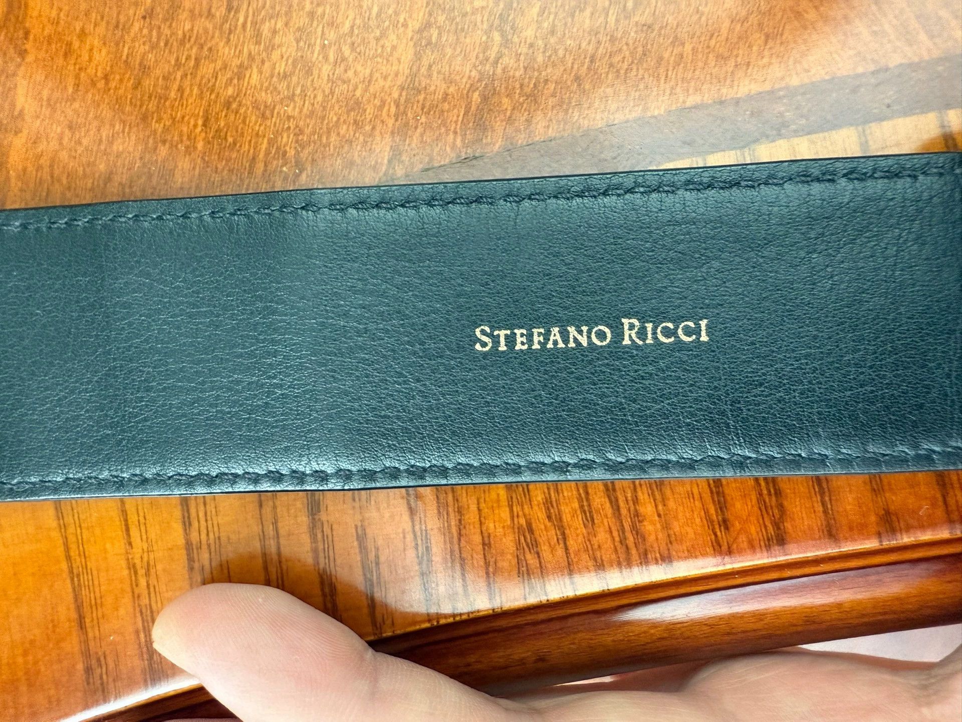 Stefano Ricci Stefano Ricci Gold Horsehead Buckle Glossy Croc 95 Size ONE SIZE - 4 Thumbnail