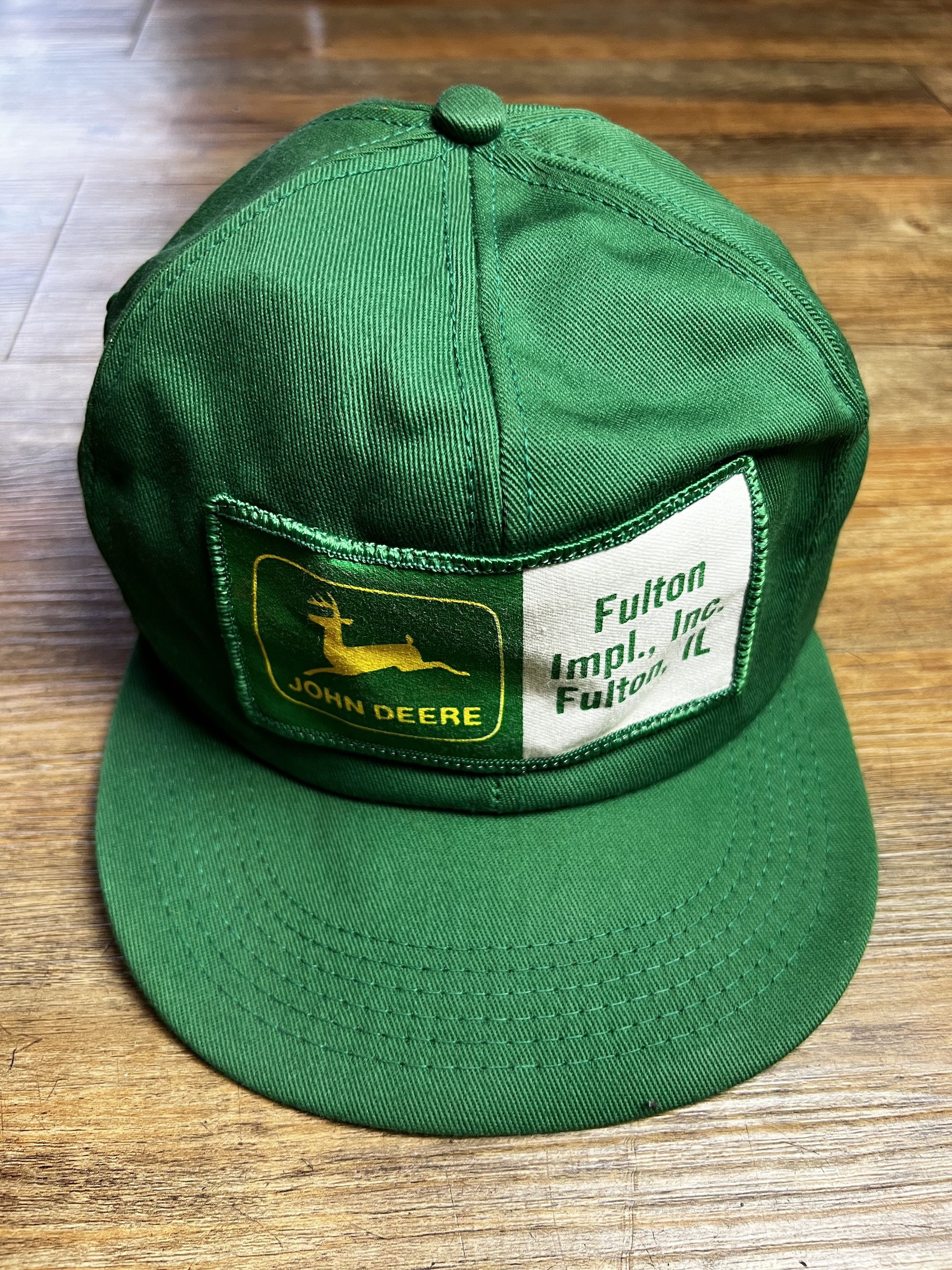 John Deere 1980's John Deere Patch Seed Snapback Cap - Fulton, IL. Size ONE SIZE - 10 Thumbnail
